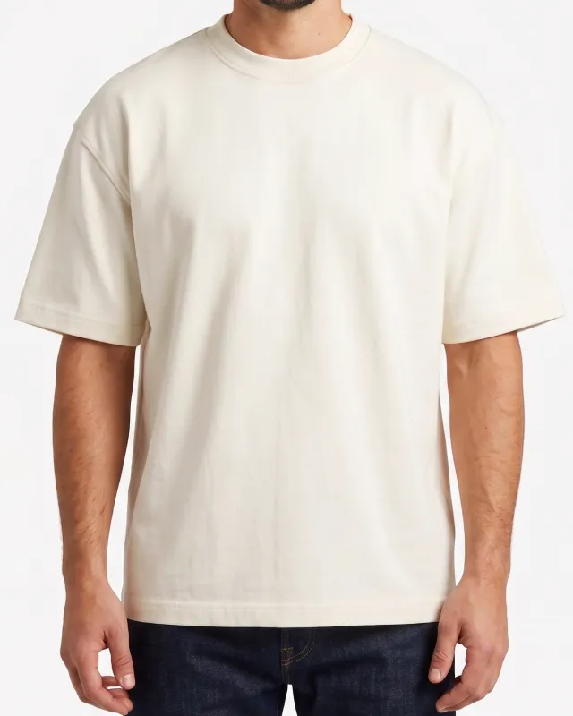 Men`s T-Shirt Over Size-Beige made by Tree