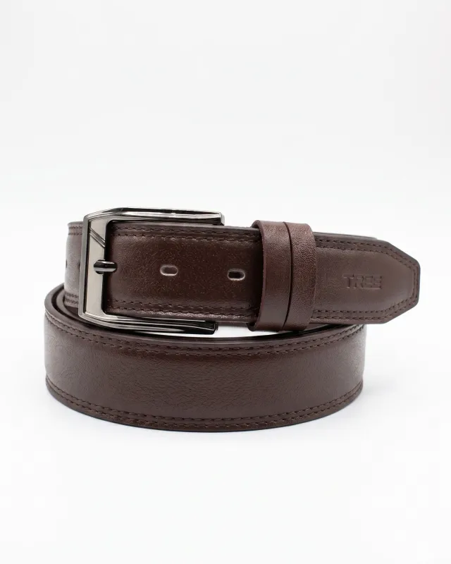 Men's Classic leather belt - Brown made by Tree