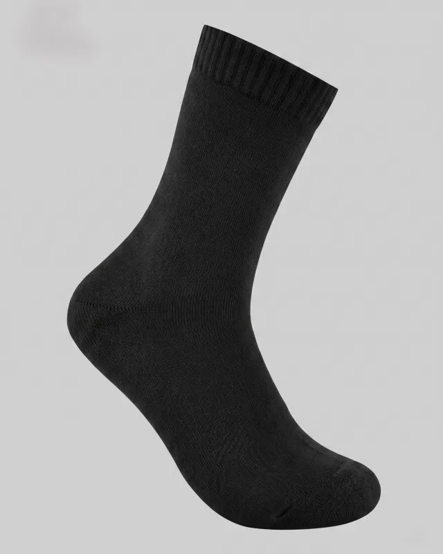 Men’s Long Sports Socks – Full Terry-Black made by Tree