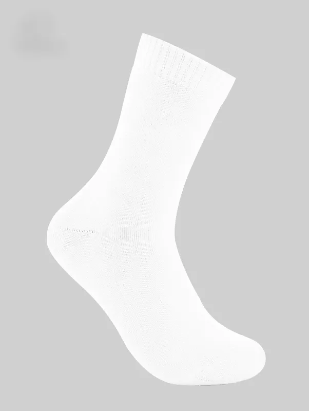Men’s Long Sports Socks – Full Terry (White) made by Tree