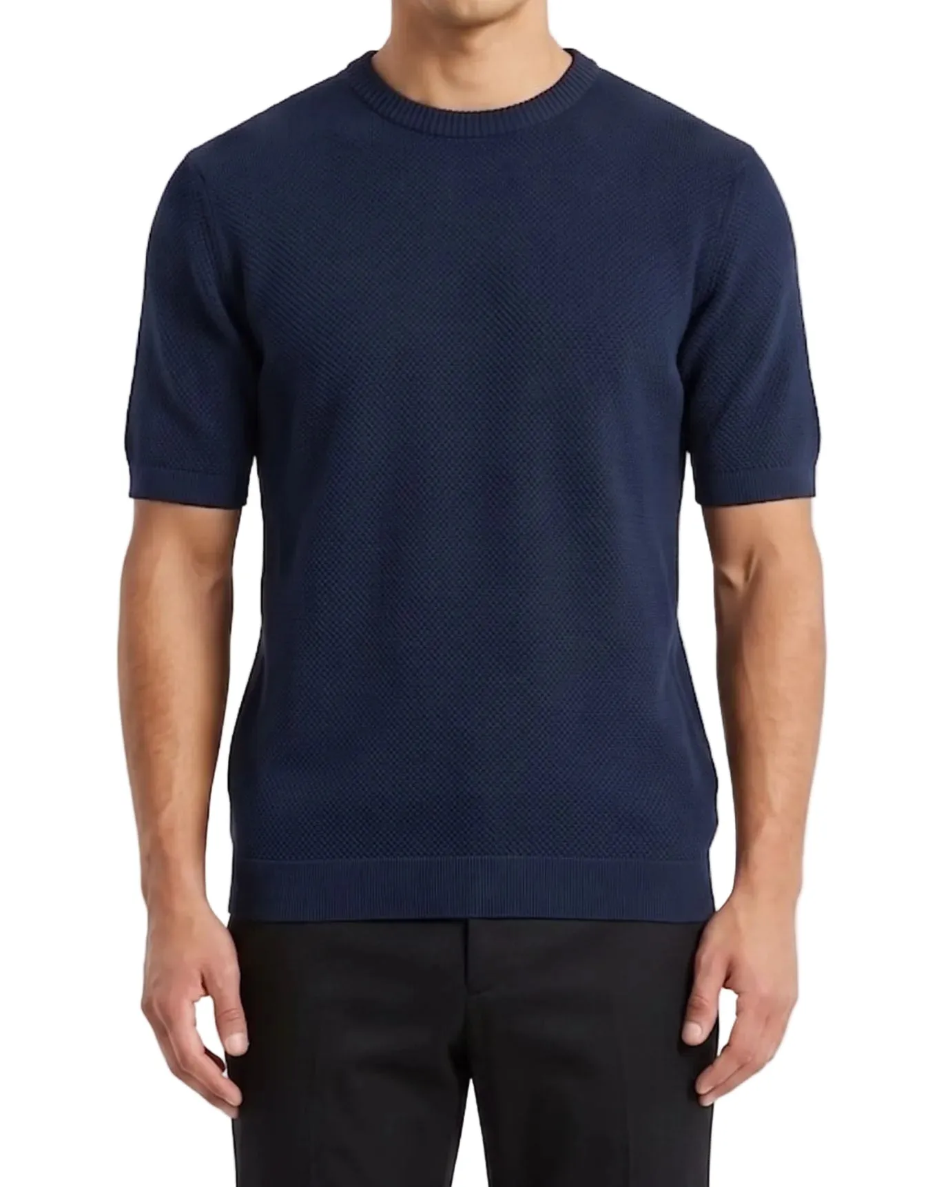 Men's knitted crew-neck T-shirt sold by Tree product image thumbnail 3