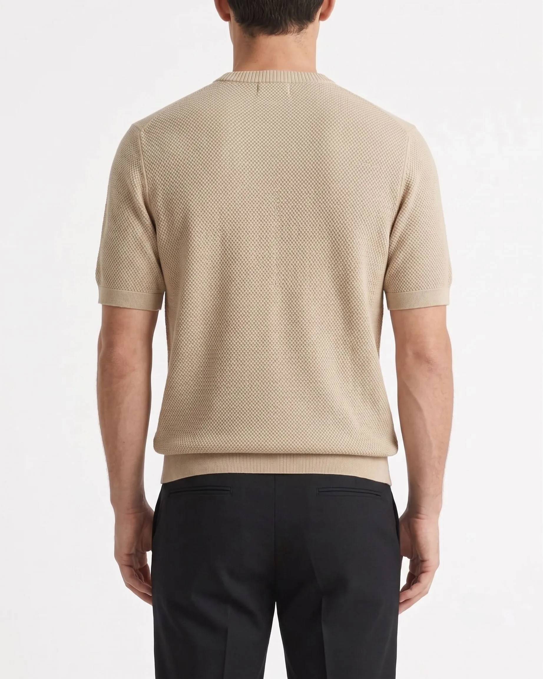 Men's knitted crew-neck T-shirt sold by Tree product image thumbnail 5