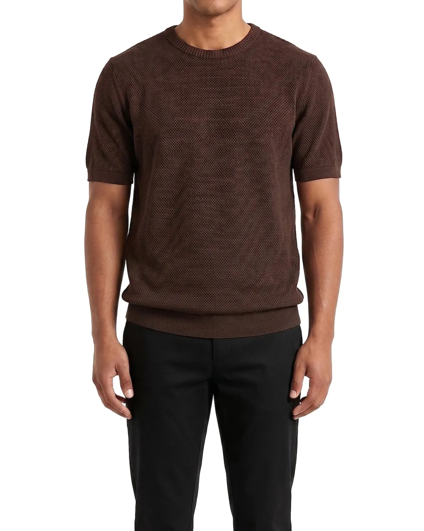 Men's knitted crew-neck T-shirt sold by Tree product image thumbnail 2