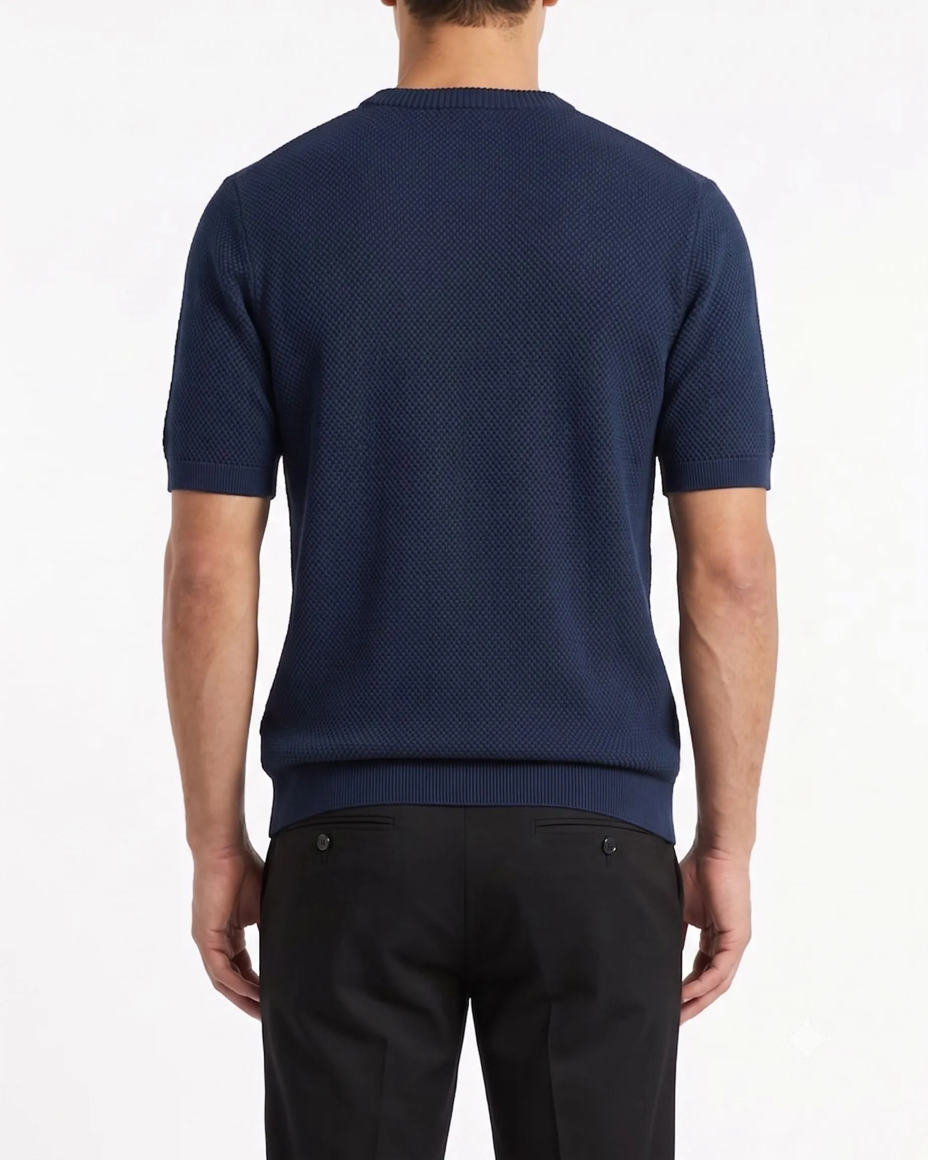 Men's knitted crew-neck T-shirt sold by Tree product image thumbnail 4