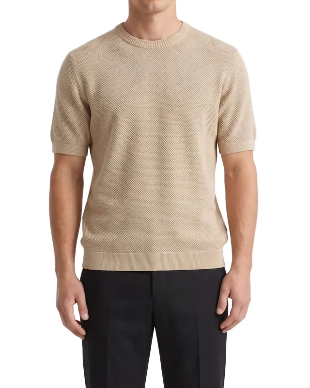 Men's knitted crew-neck T-shirt made by Tree