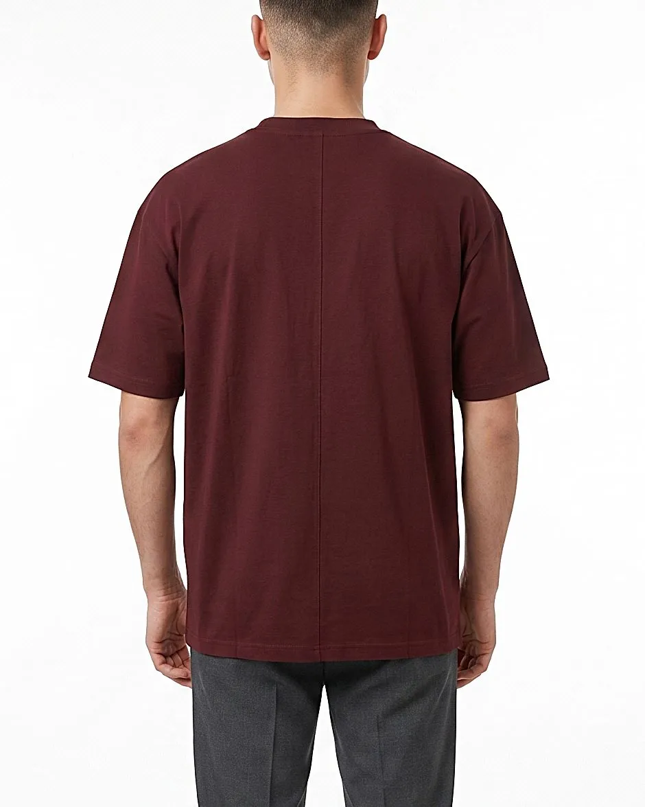 Men's Solid Crew Neck Oversized T-Shirt – 100% Cotton sold by Tree product image thumbnail 2