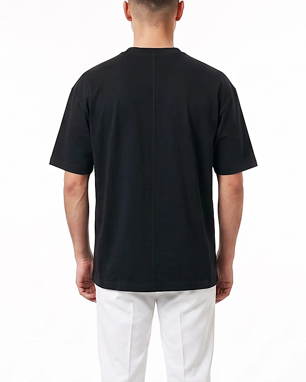 Men's Solid Crew Neck Oversized T-Shirt – 100% Cotton sold by Tree product image thumbnail 4
