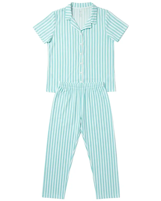 Women's Striped Pajama Set – Relaxed Fit made by Tree
