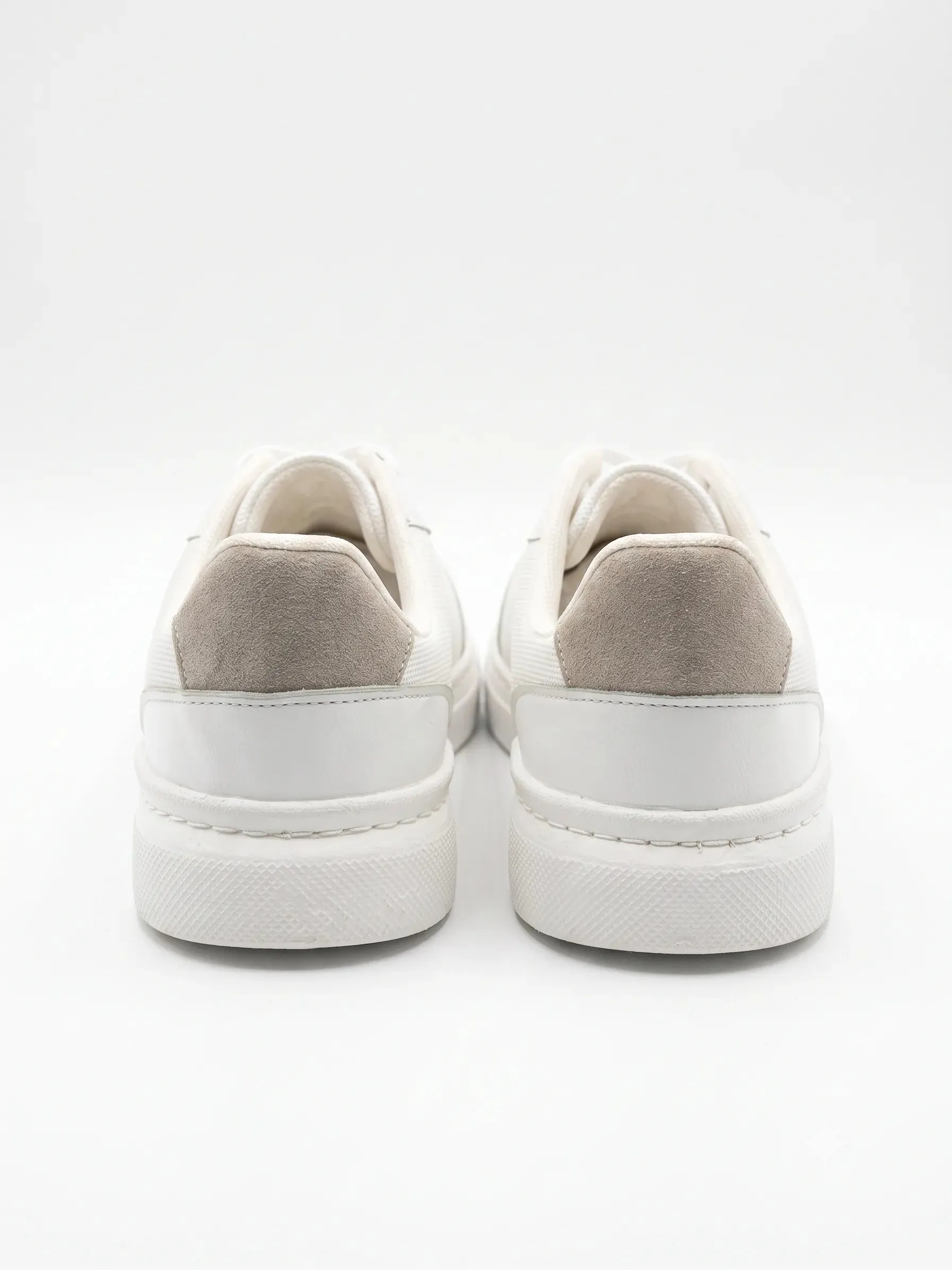 White & Beige Casual Sneakers with Layered Details sold by Tree product image thumbnail 3