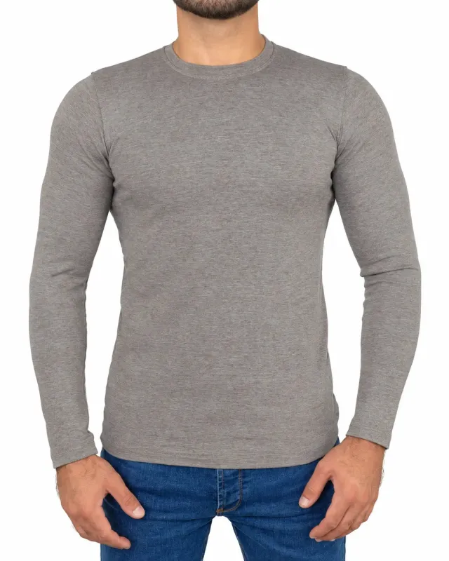 Men's Basic Olive Long Sleeve T-Shirt made by Tree