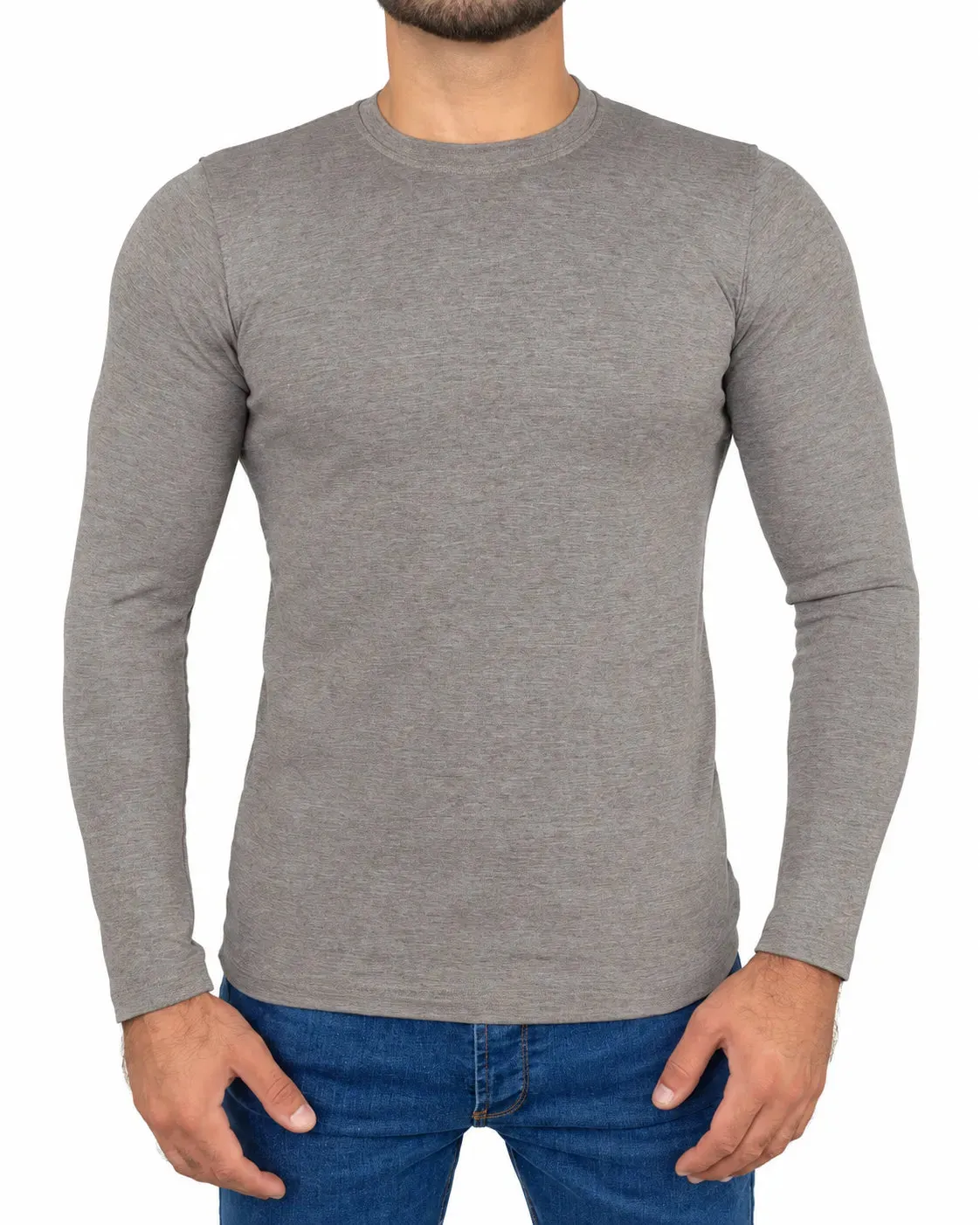 Men's Basic Olive Long Sleeve T-Shirt sold by Tree