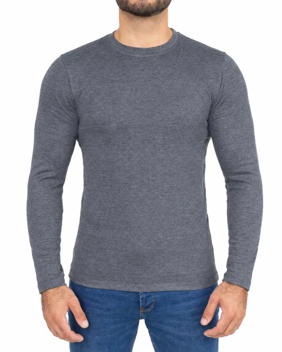 Men's Basic Dark Gray Long Sleeve T-Shirt sold by Tree