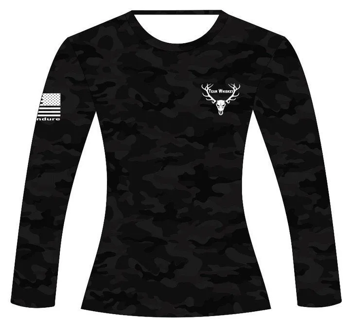 Women's Black Camo UPF 50 Long Sleeve sold by Team Whiskey