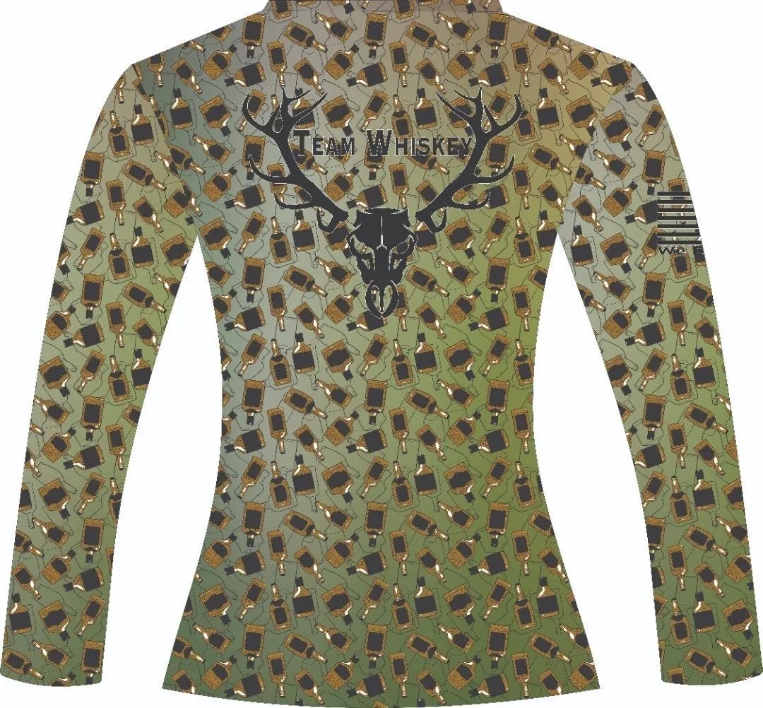 Women's Whiskey Bottle Camo UPF 50 Long Sleeve sold by Team Whiskey product image thumbnail 2