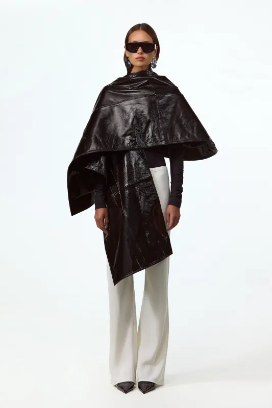 Leather Wrap Cape (Black) sold by SAME