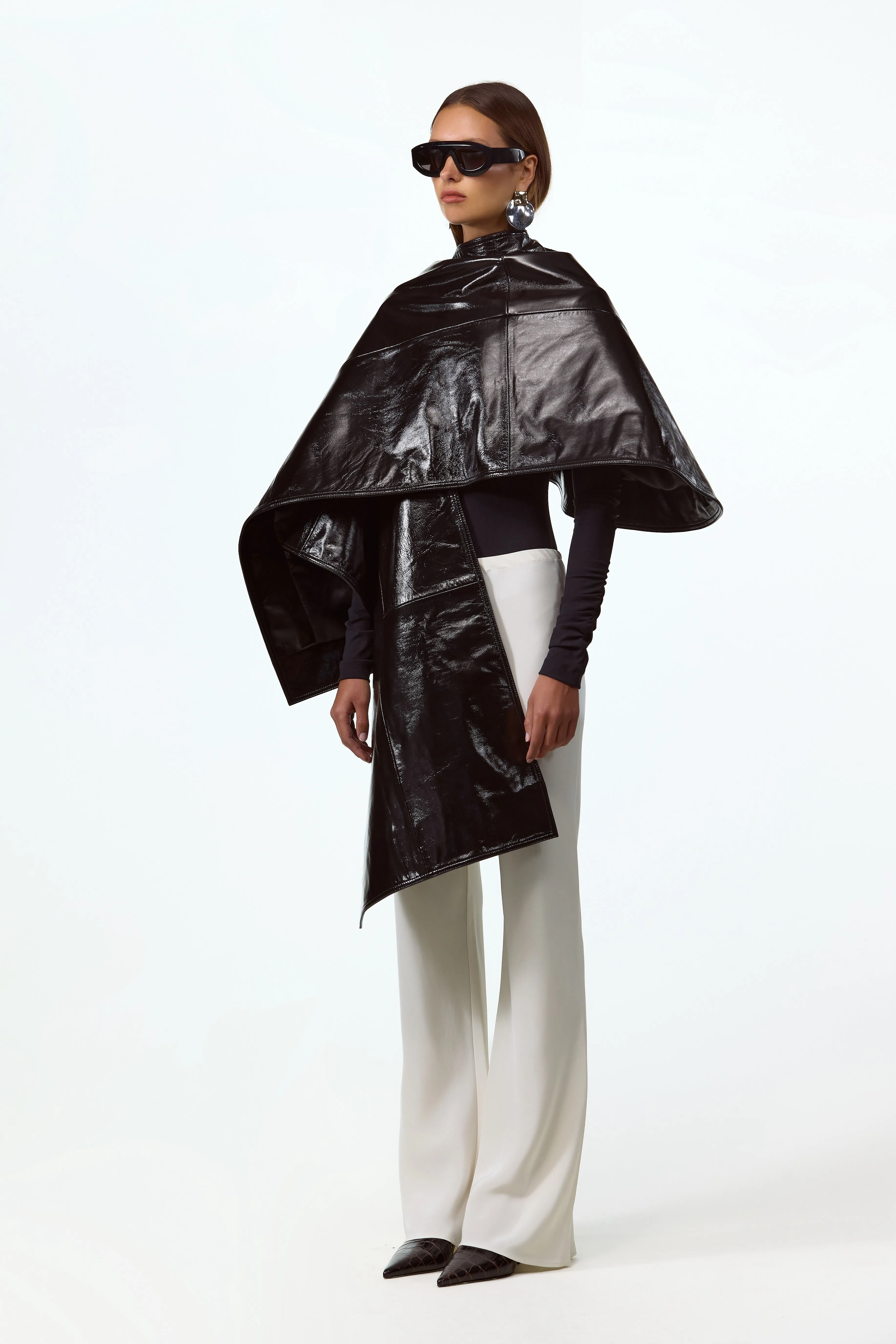 Leather Wrap Cape (Black) sold by SAME product image thumbnail 5