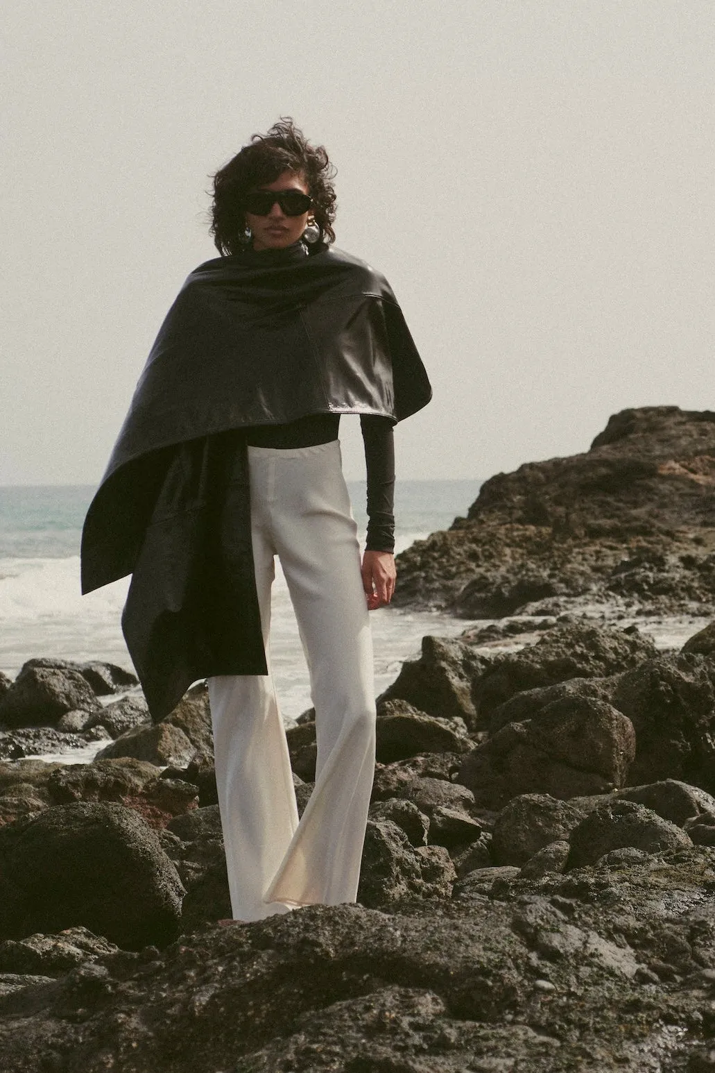 Leather Wrap Cape (Black) sold by SAME product image thumbnail 3