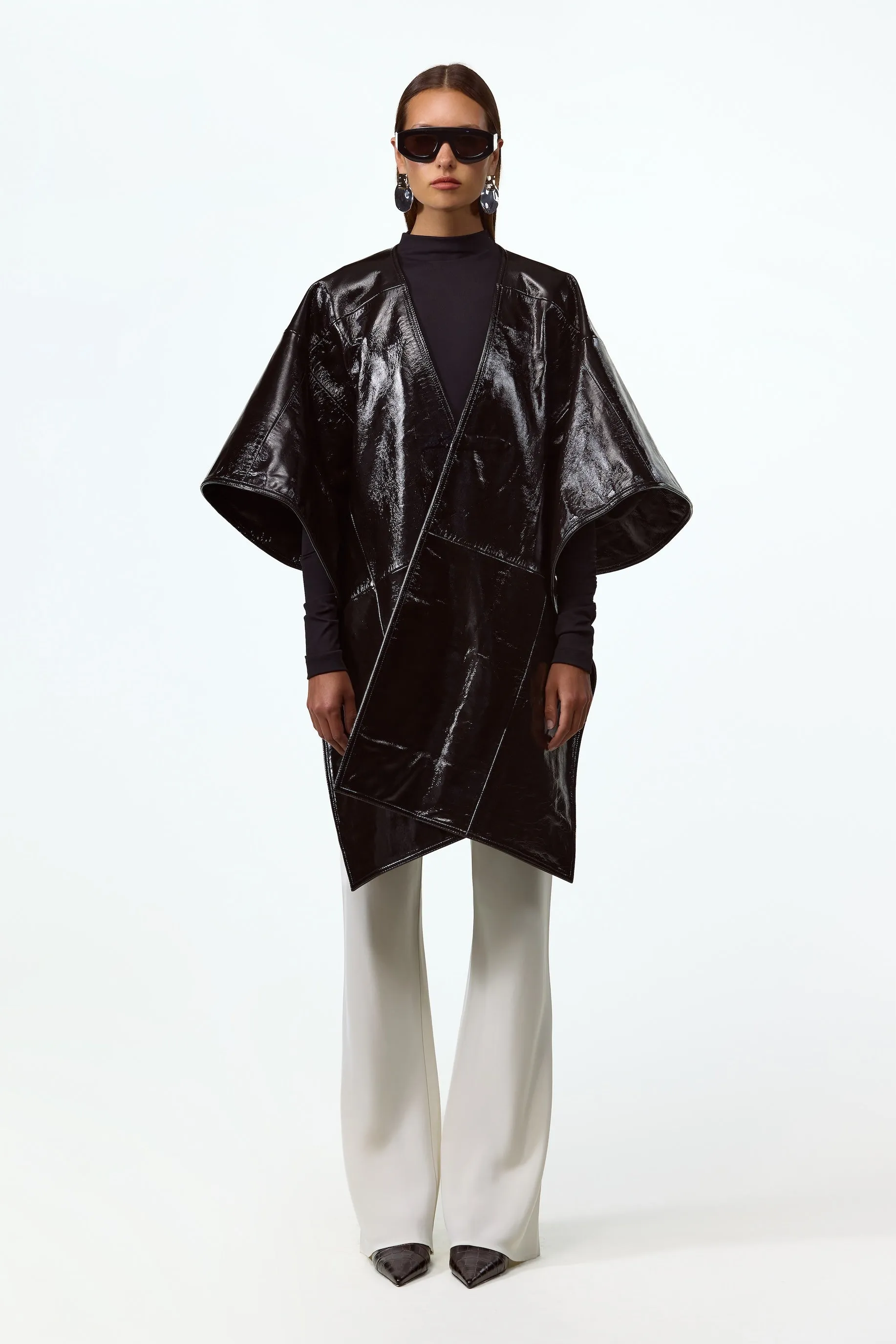 Leather Wrap Cape (Black) sold by SAME product image thumbnail 4