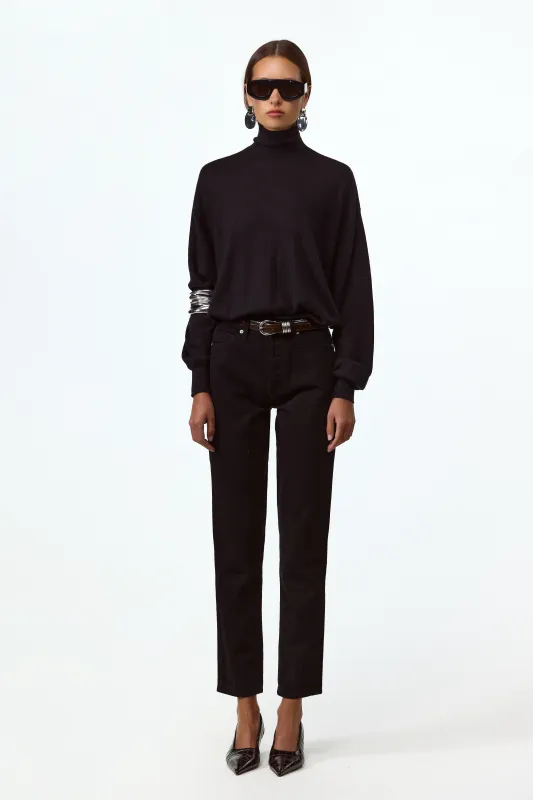 Relaxed Cashmere Turtleneck (Black) sold by SAME