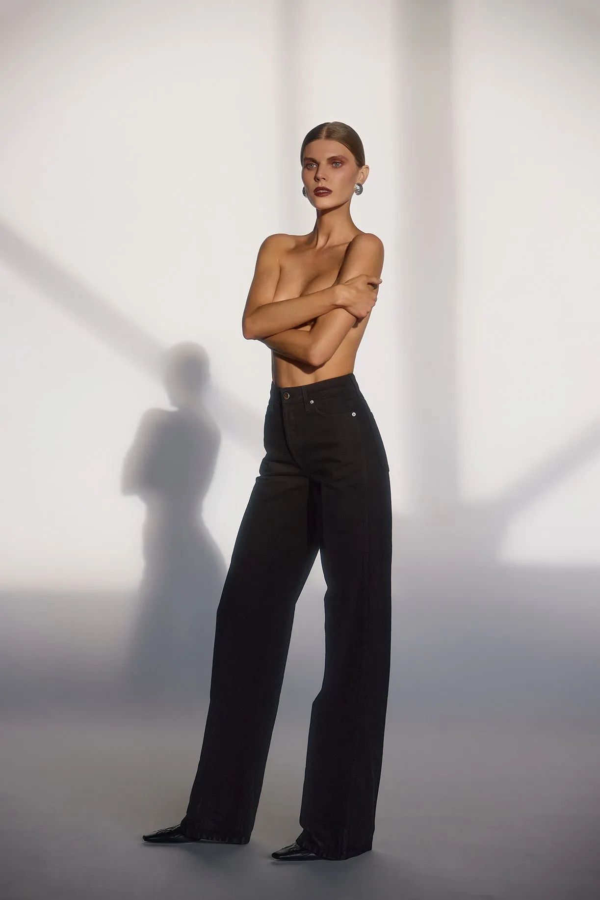 The Wide Leg Jean (Black) sold by SAME product image thumbnail 4
