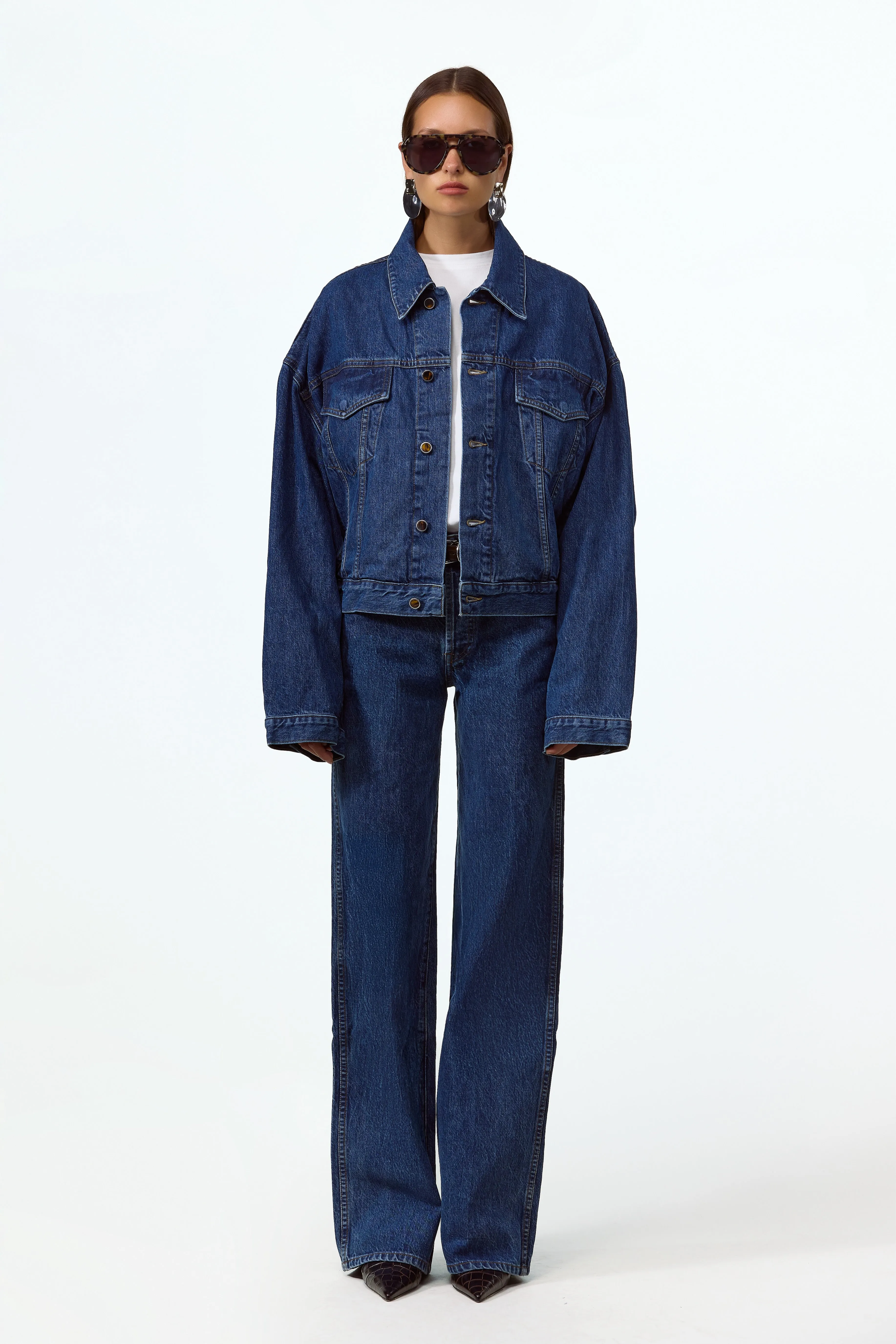The Perfect Denim Jacket (Vintage Dark) sold by SAME product image thumbnail 3