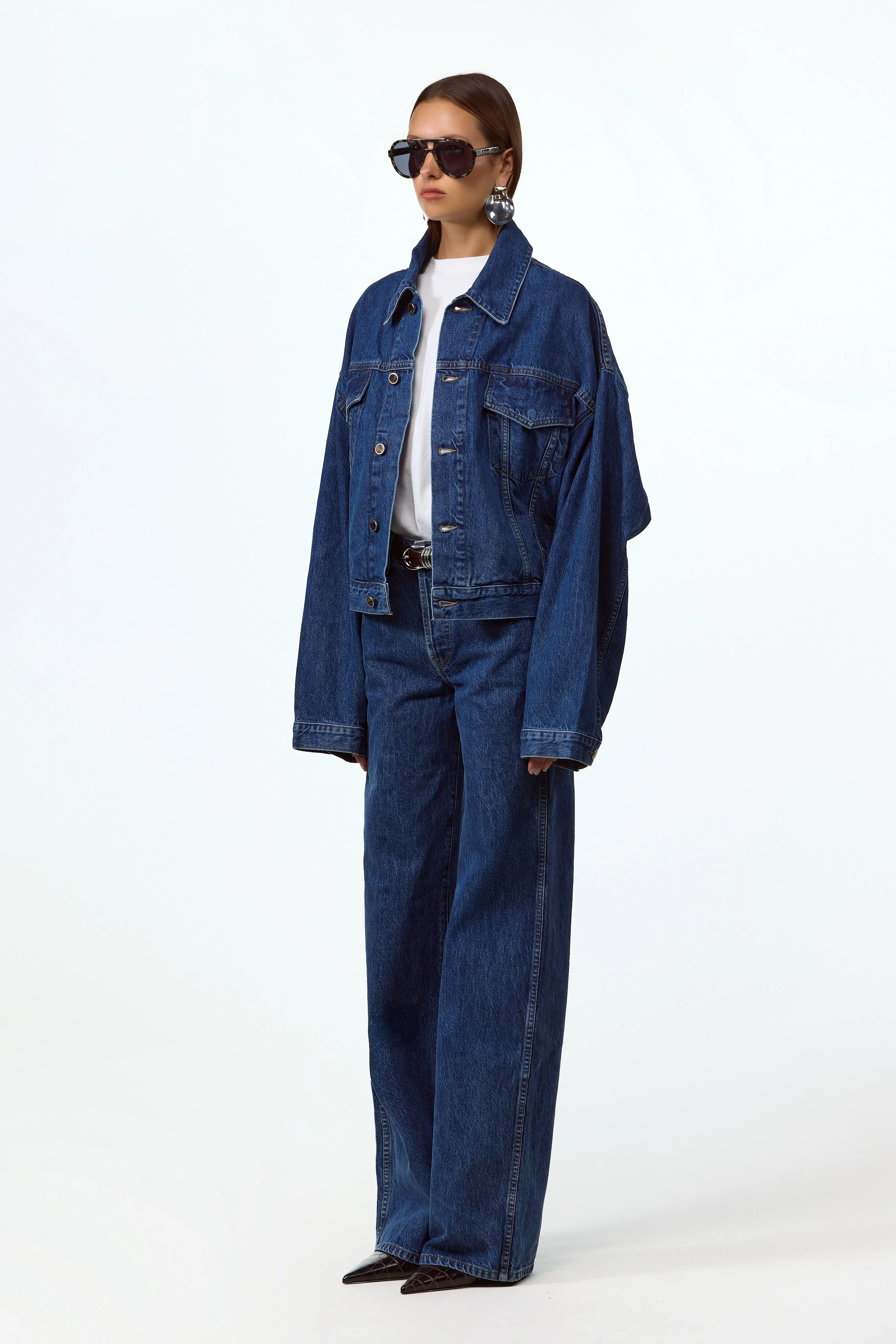 The Perfect Denim Jacket (Vintage Dark) sold by SAME product image thumbnail 4