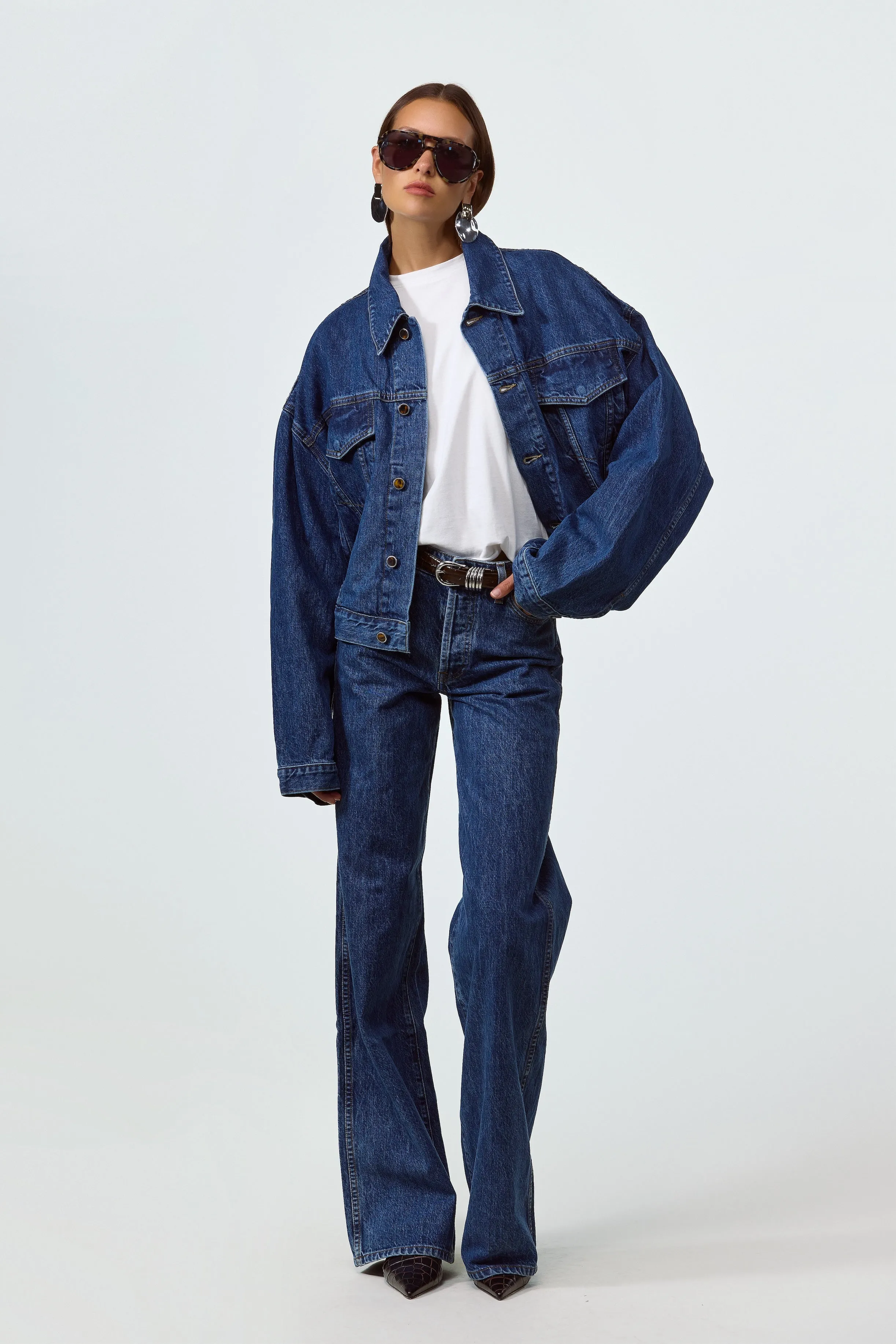 The Perfect Denim Jacket (Vintage Dark) sold by SAME product image thumbnail 2