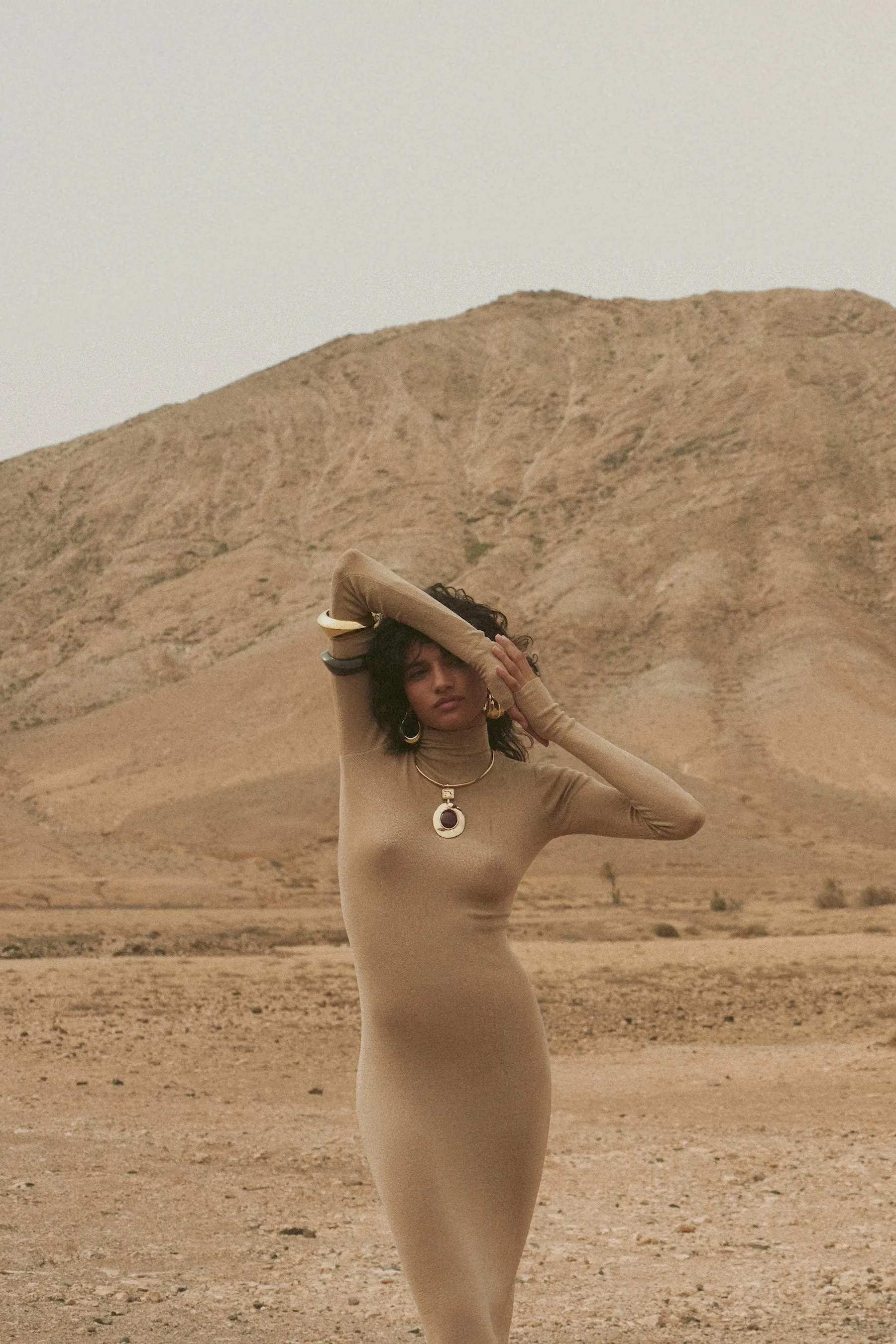 Shimmer Mockneck Dress (Gold) sold by SAME product image thumbnail 2