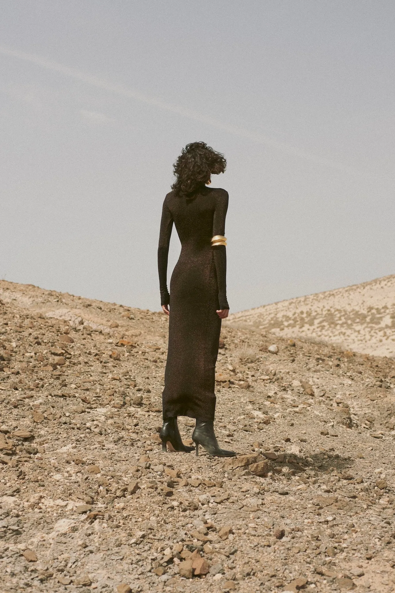 Shimmer Mockneck Dress (Black) sold by SAME product image thumbnail 4