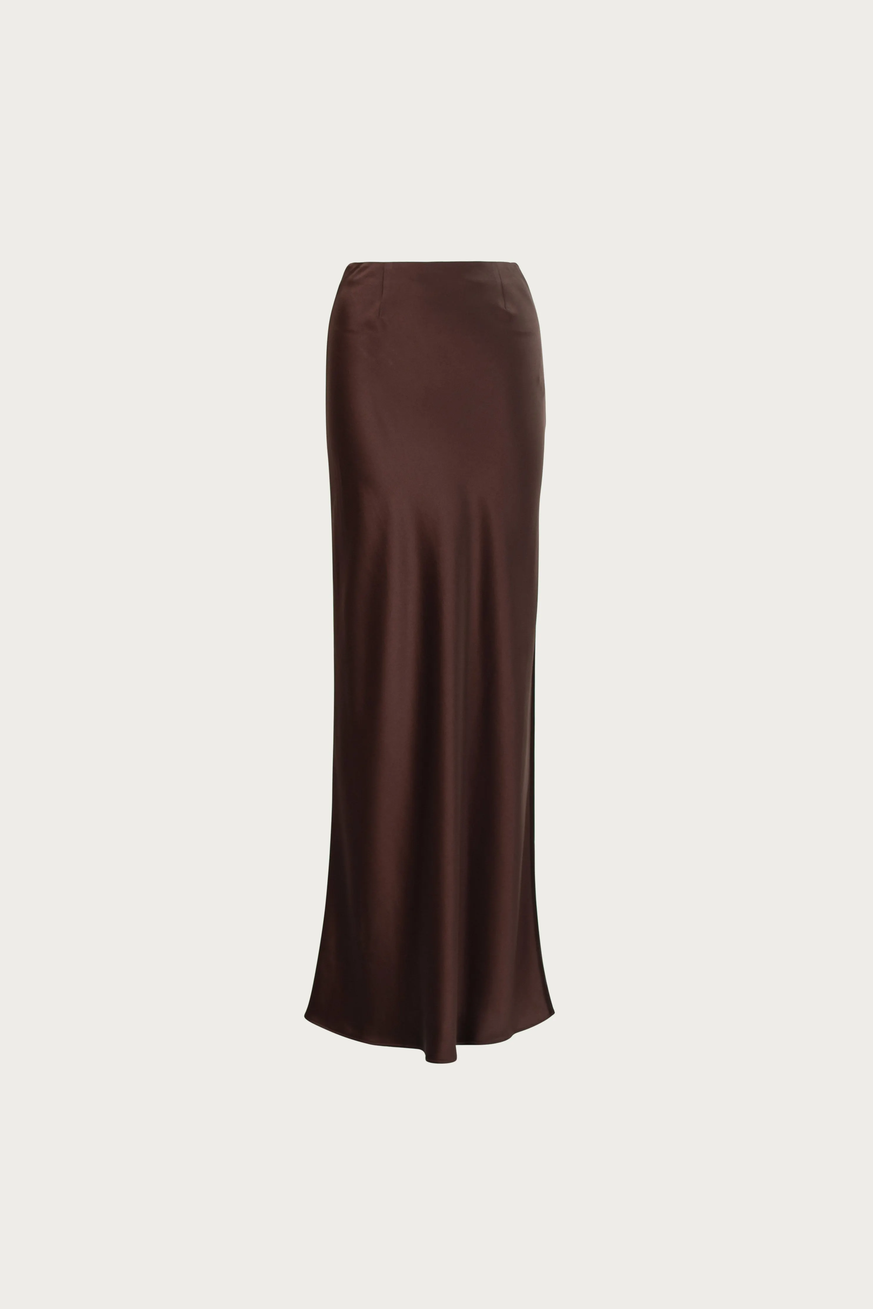Satin Maxi Skirt (Chocolate Brown) sold by SAME