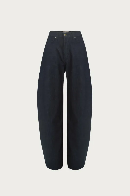 The Barrel Jean (Dark Indigo) sold by SAME
