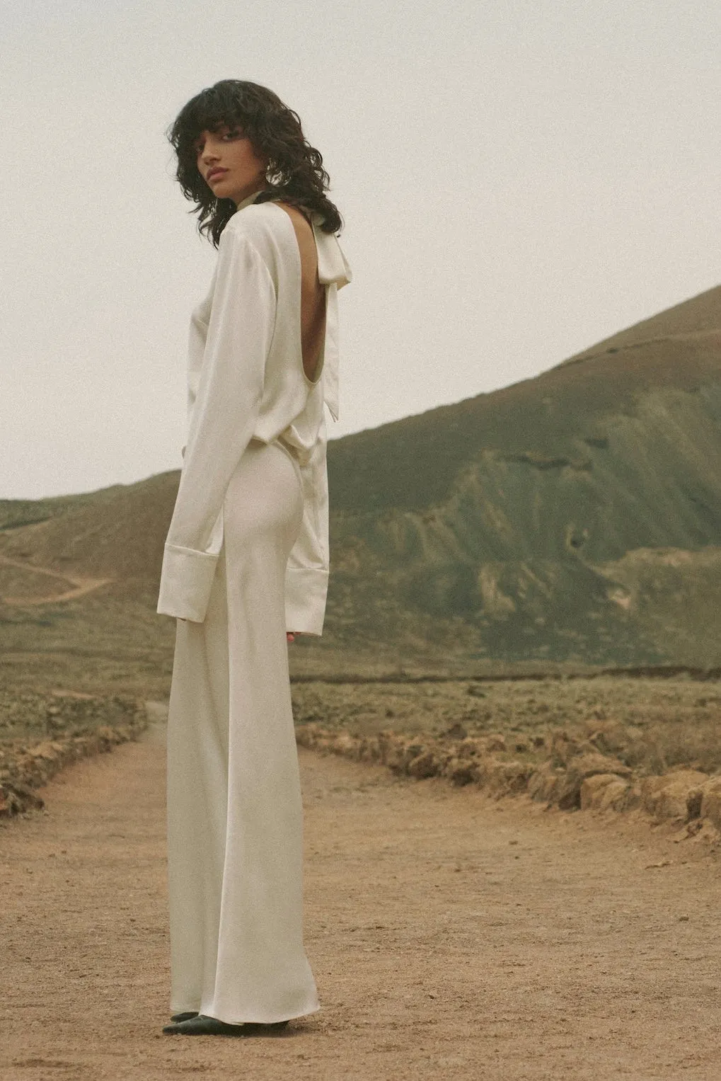 Satin Maxi Skirt (Cream) sold by SAME product image thumbnail 2