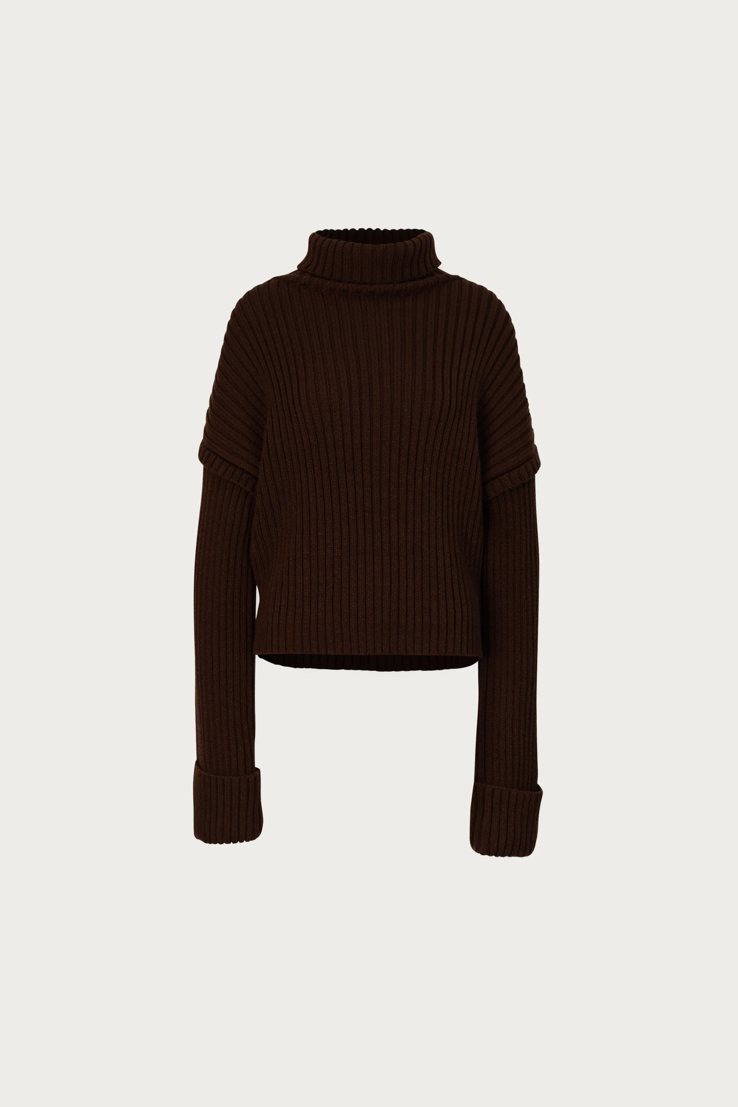 Oversized Ribbed Wool Sweater (Chocolate Brown) sold by SAME