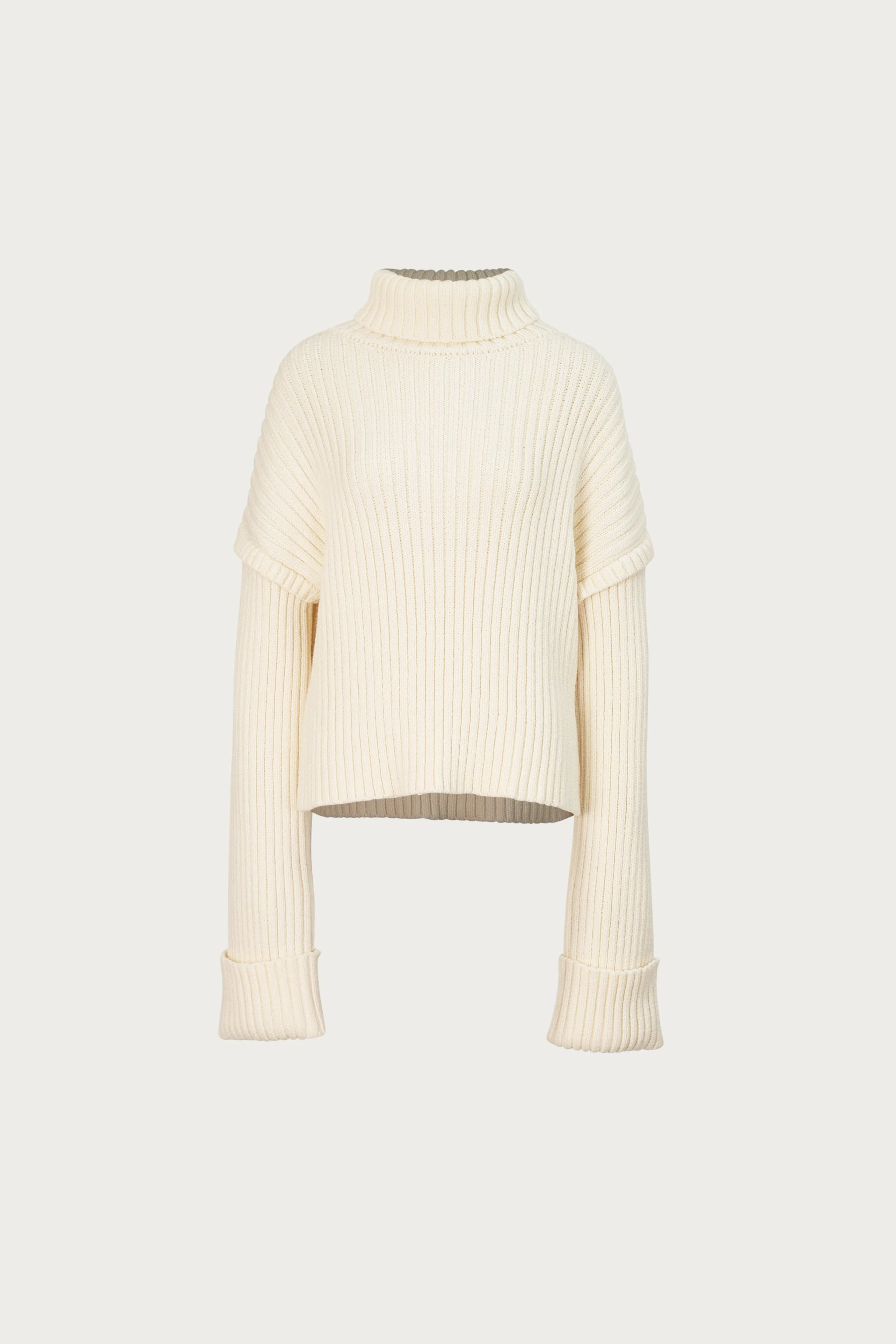 Oversized Ribbed Wool Sweater (Cream) sold by SAME