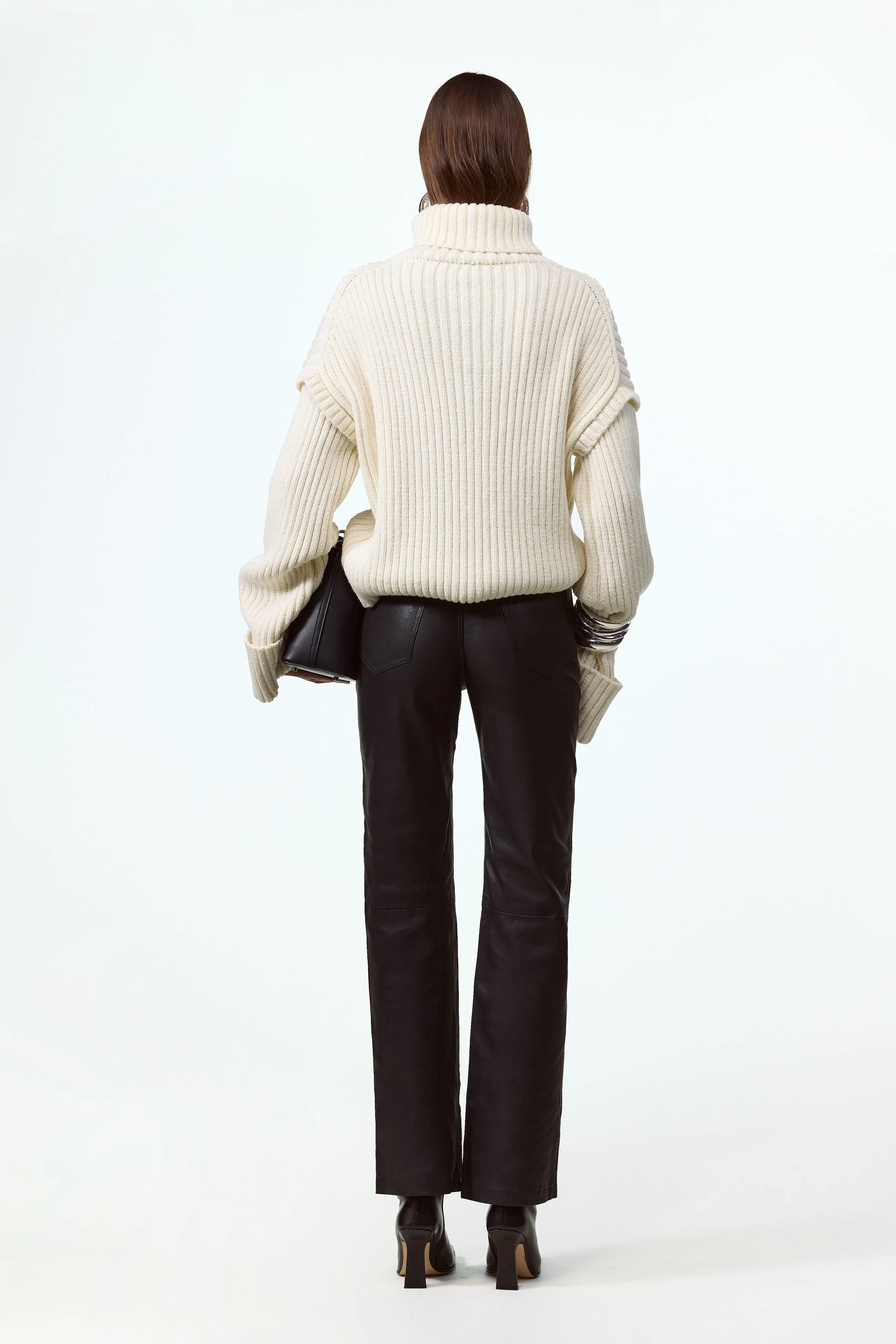 Oversized Ribbed Wool Sweater (Cream) sold by SAME product image thumbnail 5