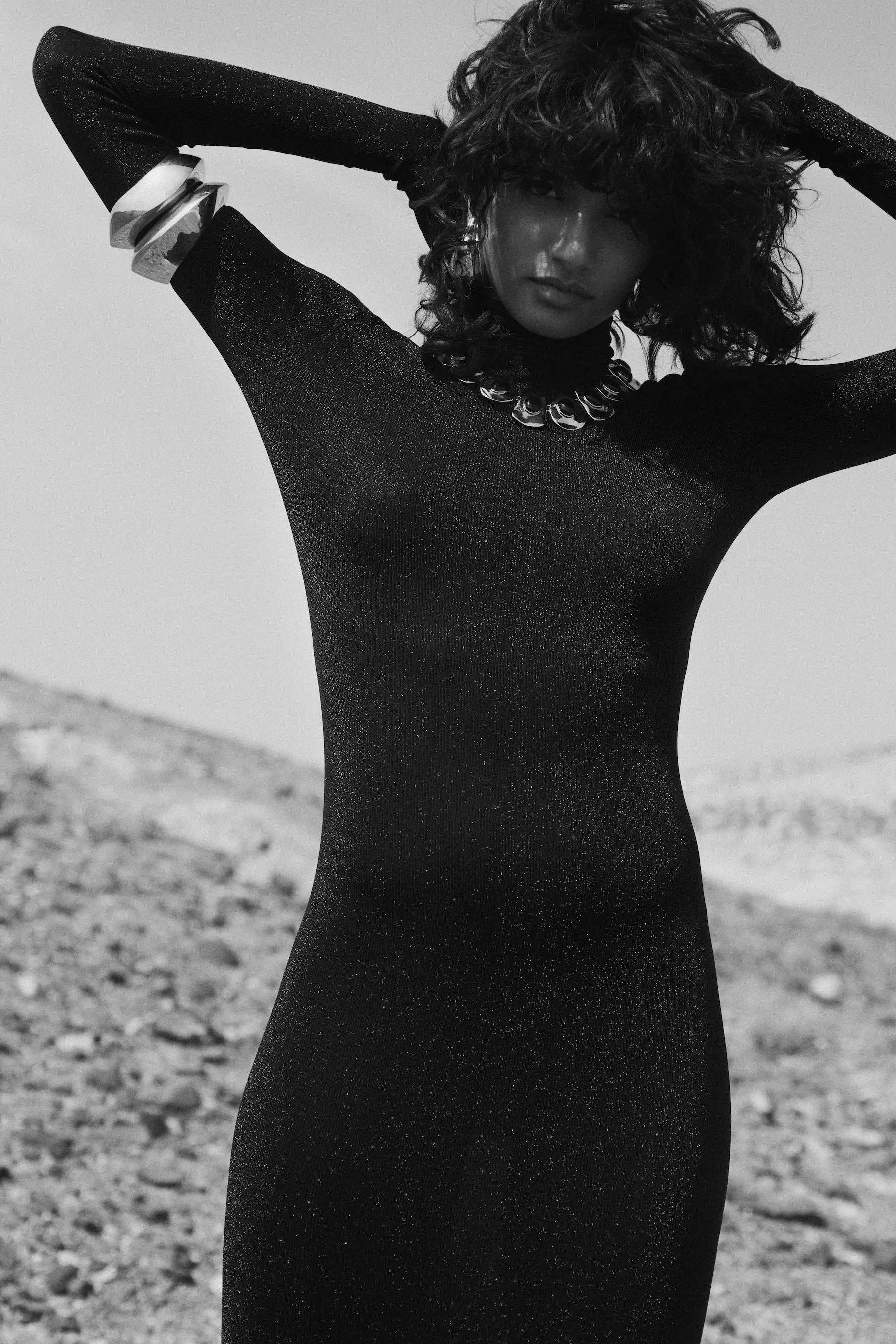 Stone Collar Necklace (Silver/Oxblood) sold by SAME product image thumbnail 2