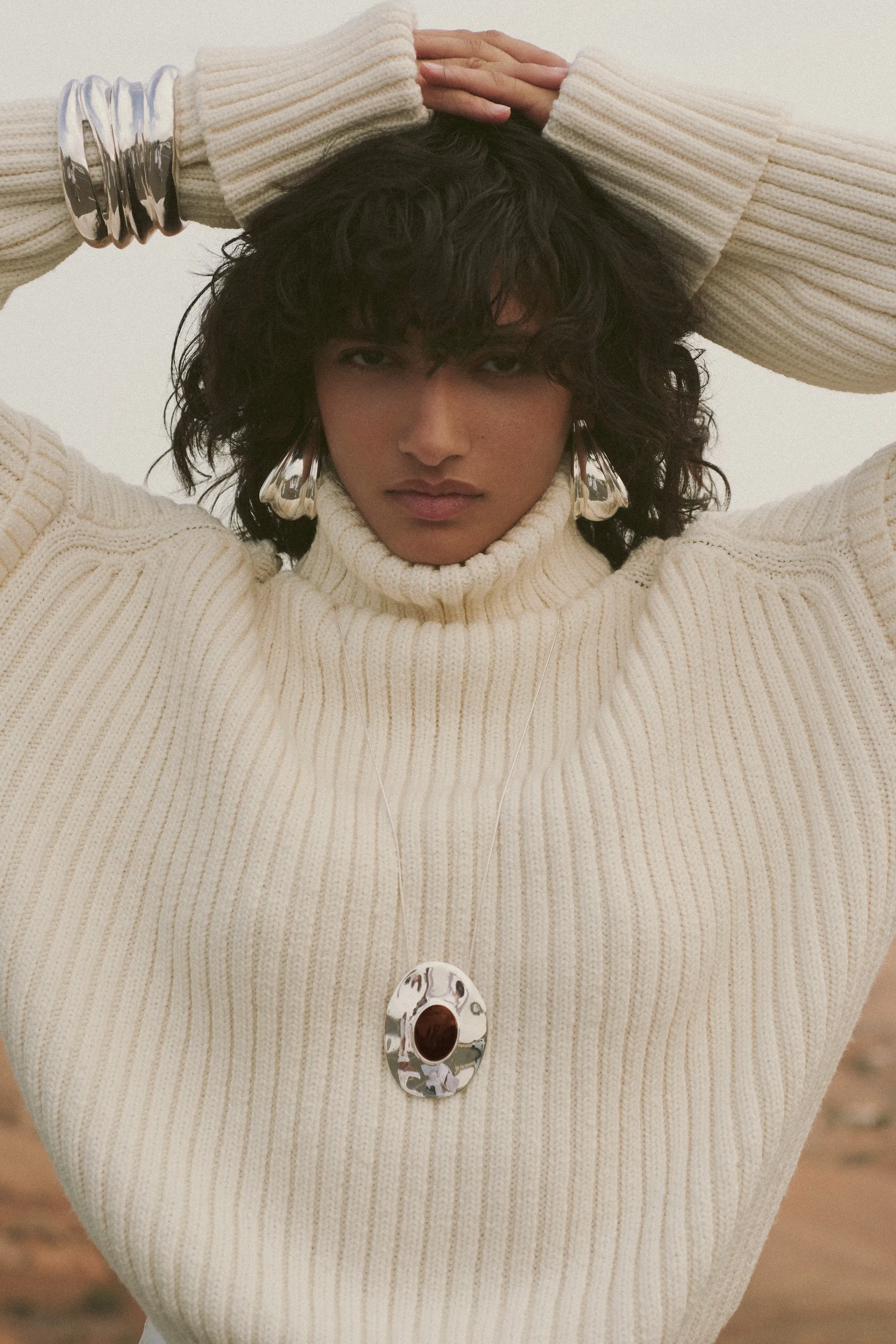 Layered Tower Bangle (Silver) sold by SAME product image thumbnail 2