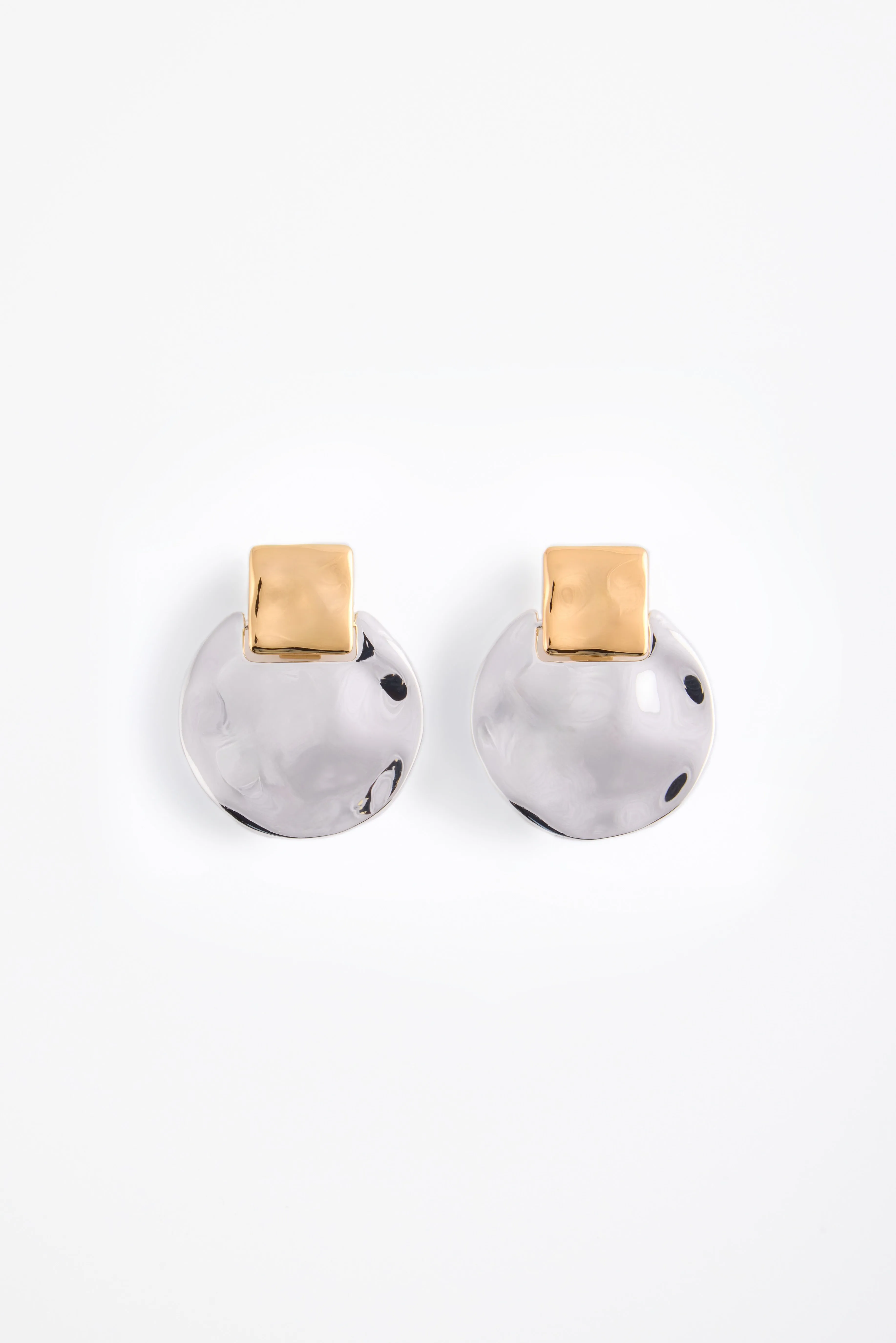 Hammer Two Tone Earring (Silver/Gold) sold by SAME