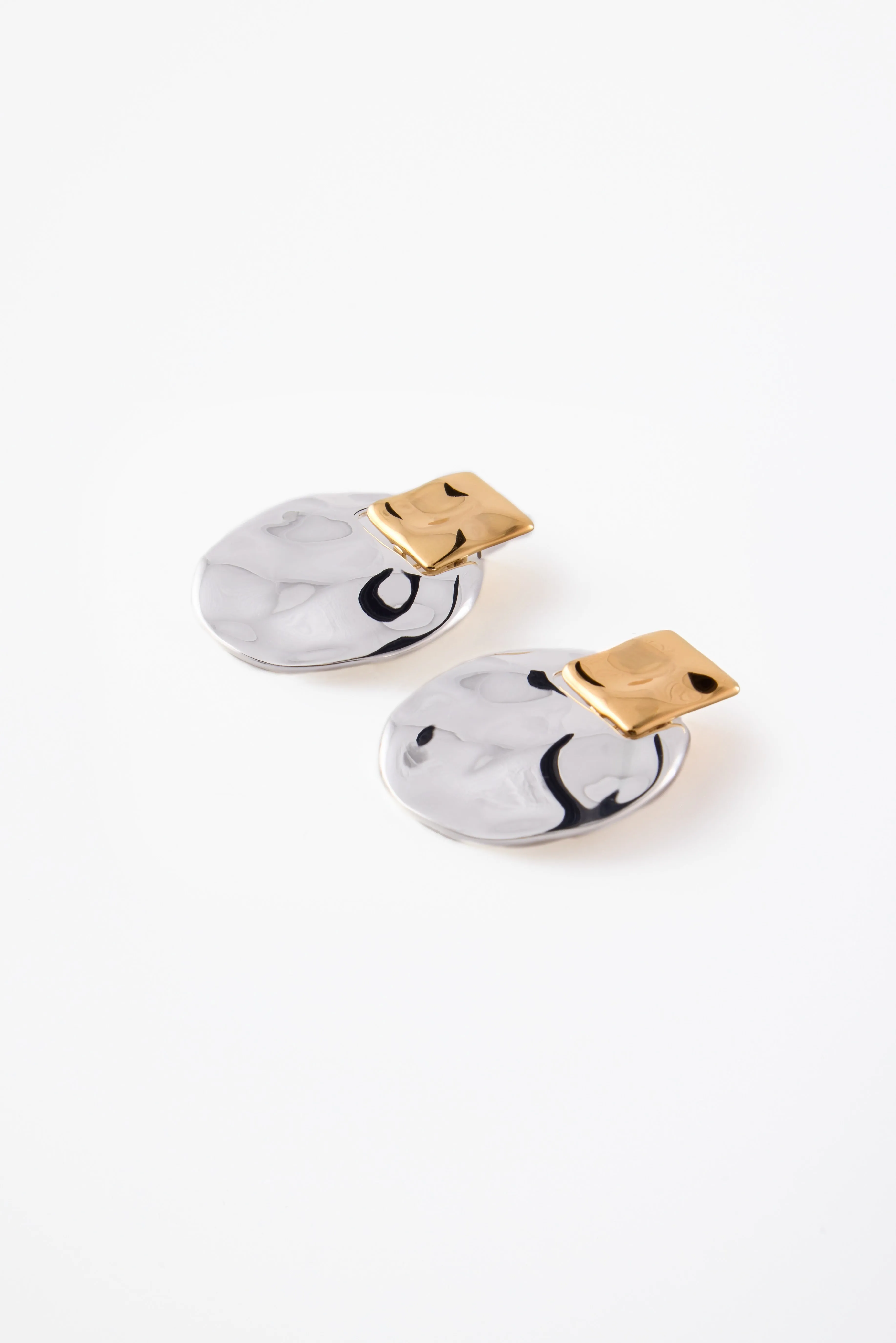 Hammer Two Tone Earring (Silver/Gold) sold by SAME product image thumbnail 3