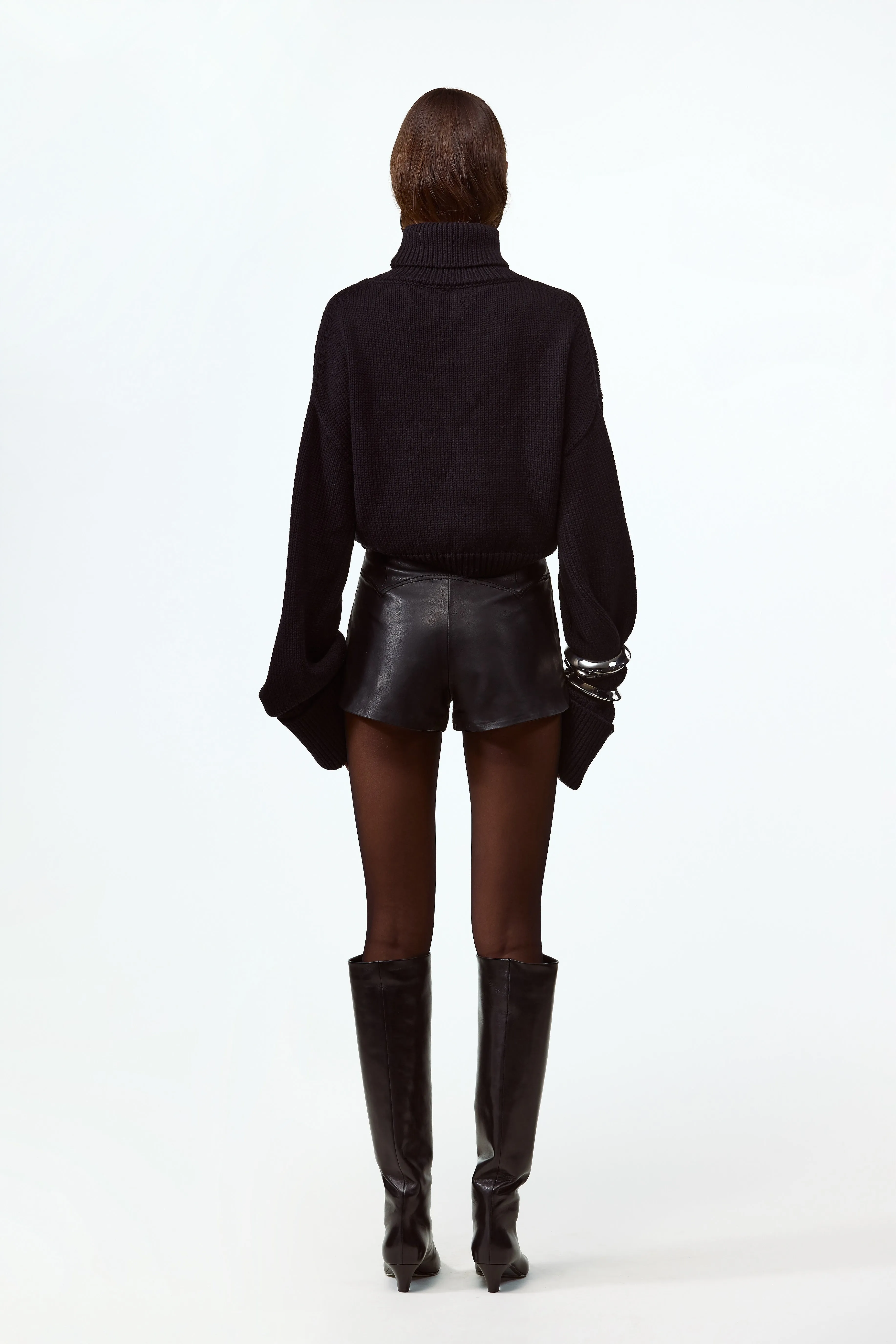 The Leather Hot Short (Black) sold by SAME product image thumbnail 4