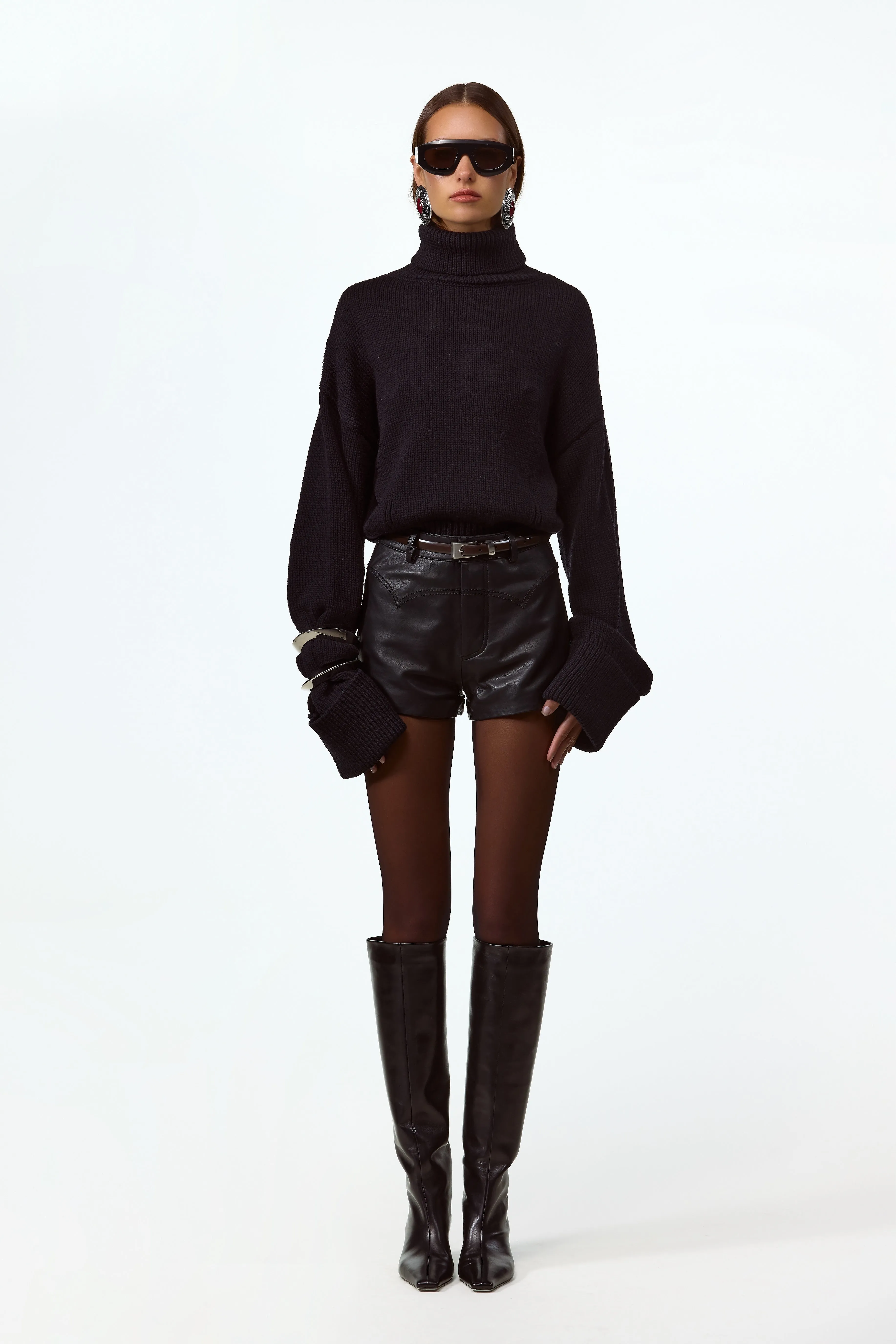 The Leather Hot Short (Black) sold by SAME product image thumbnail 2