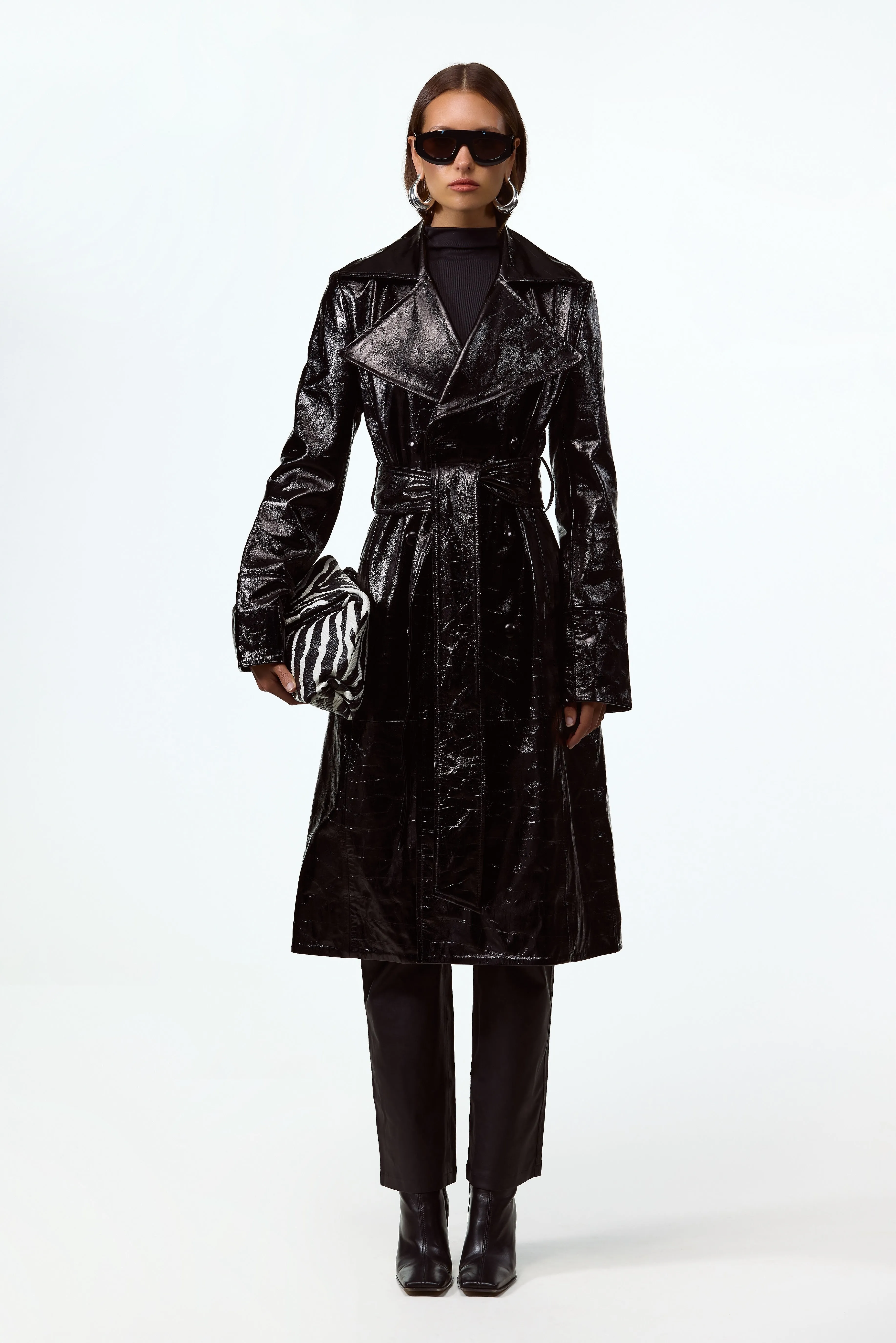 The Leather Trench (Black) sold by SAME product image thumbnail 4