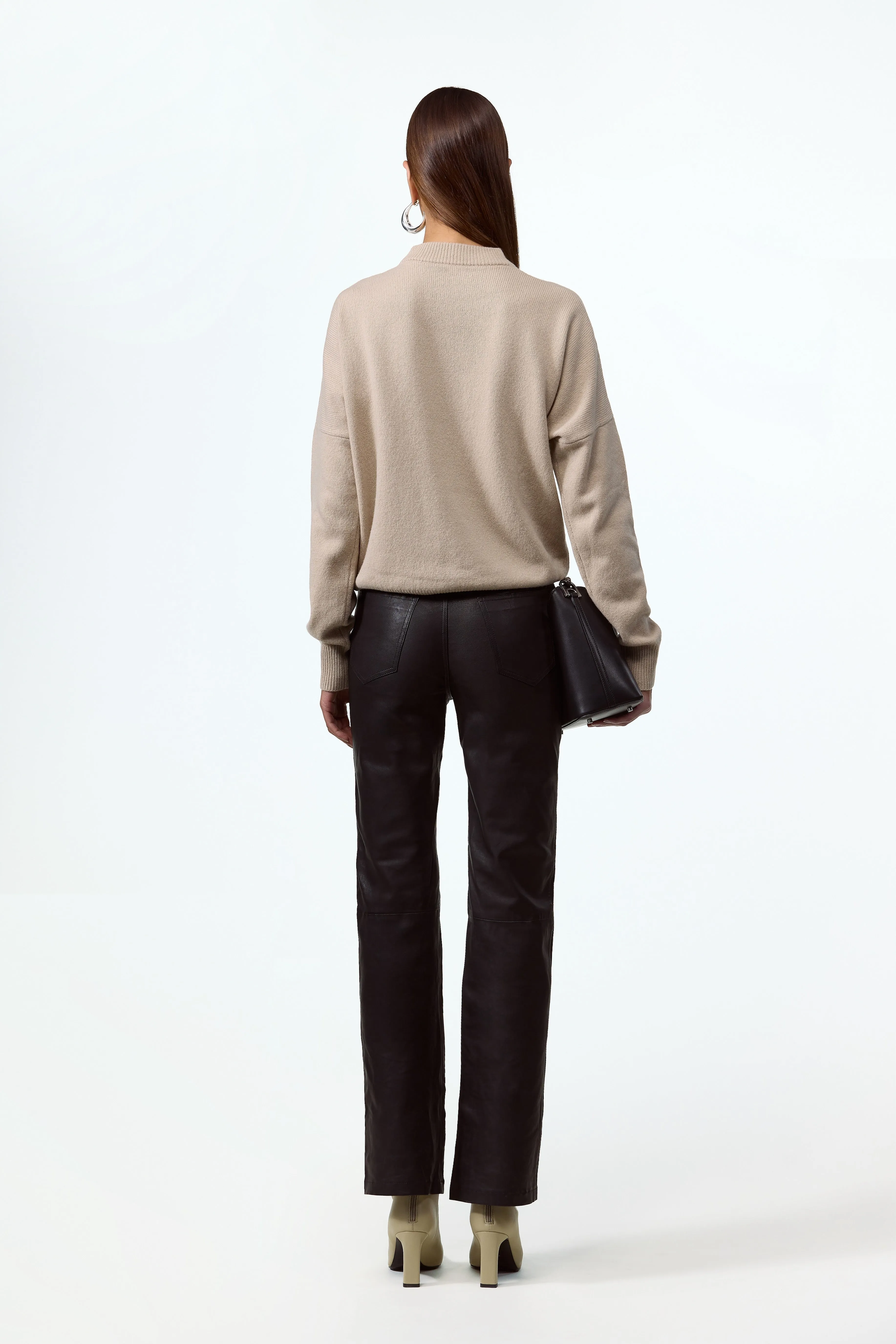 Lightweight Wool Sweater (Taupe) sold by SAME product image thumbnail 5
