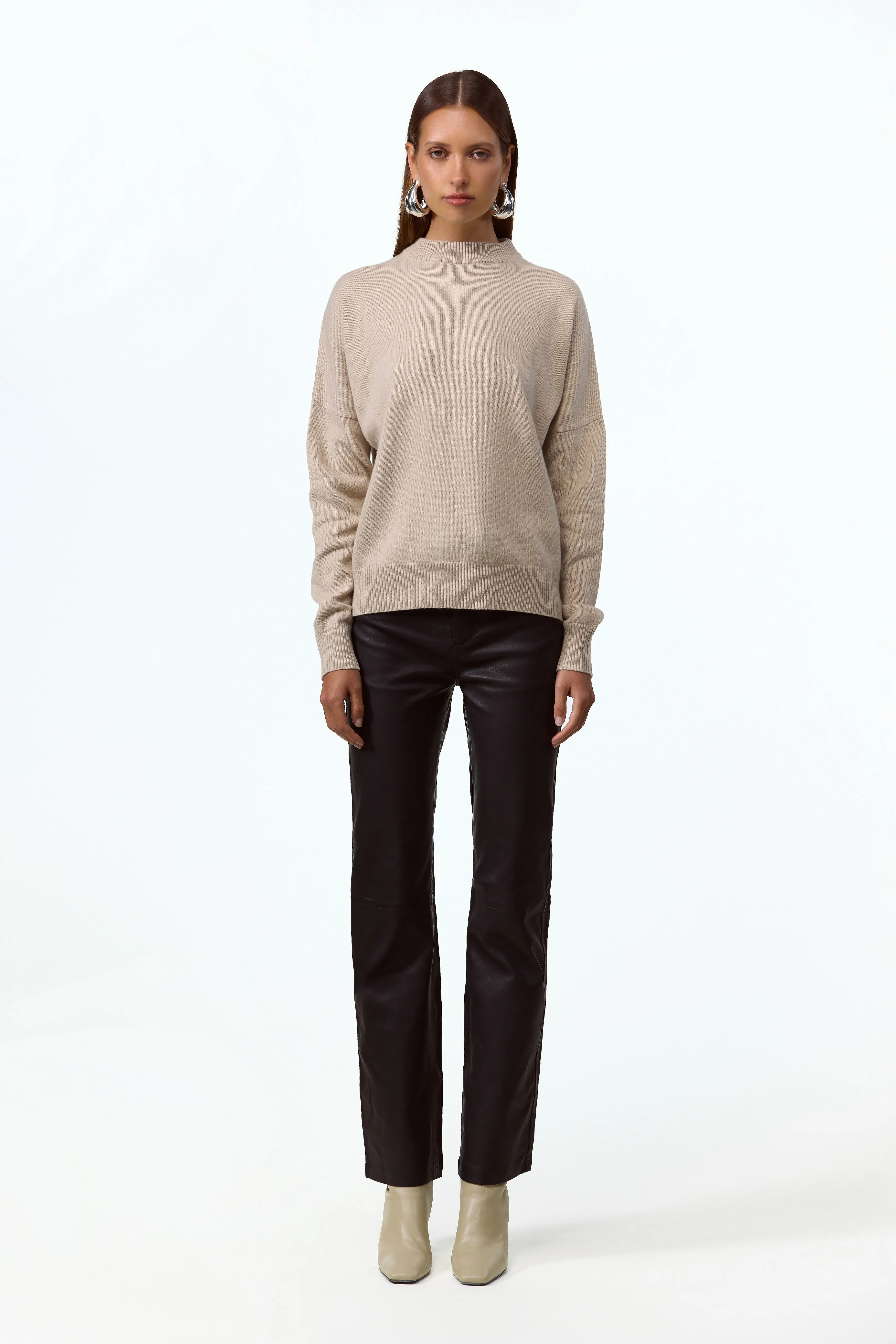 Lightweight Wool Sweater (Taupe) sold by SAME product image thumbnail 3
