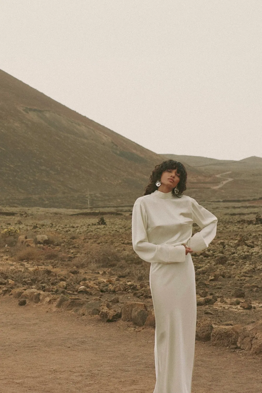 Satin Long Sleeve Blouse (Cream) sold by SAME product image thumbnail 2