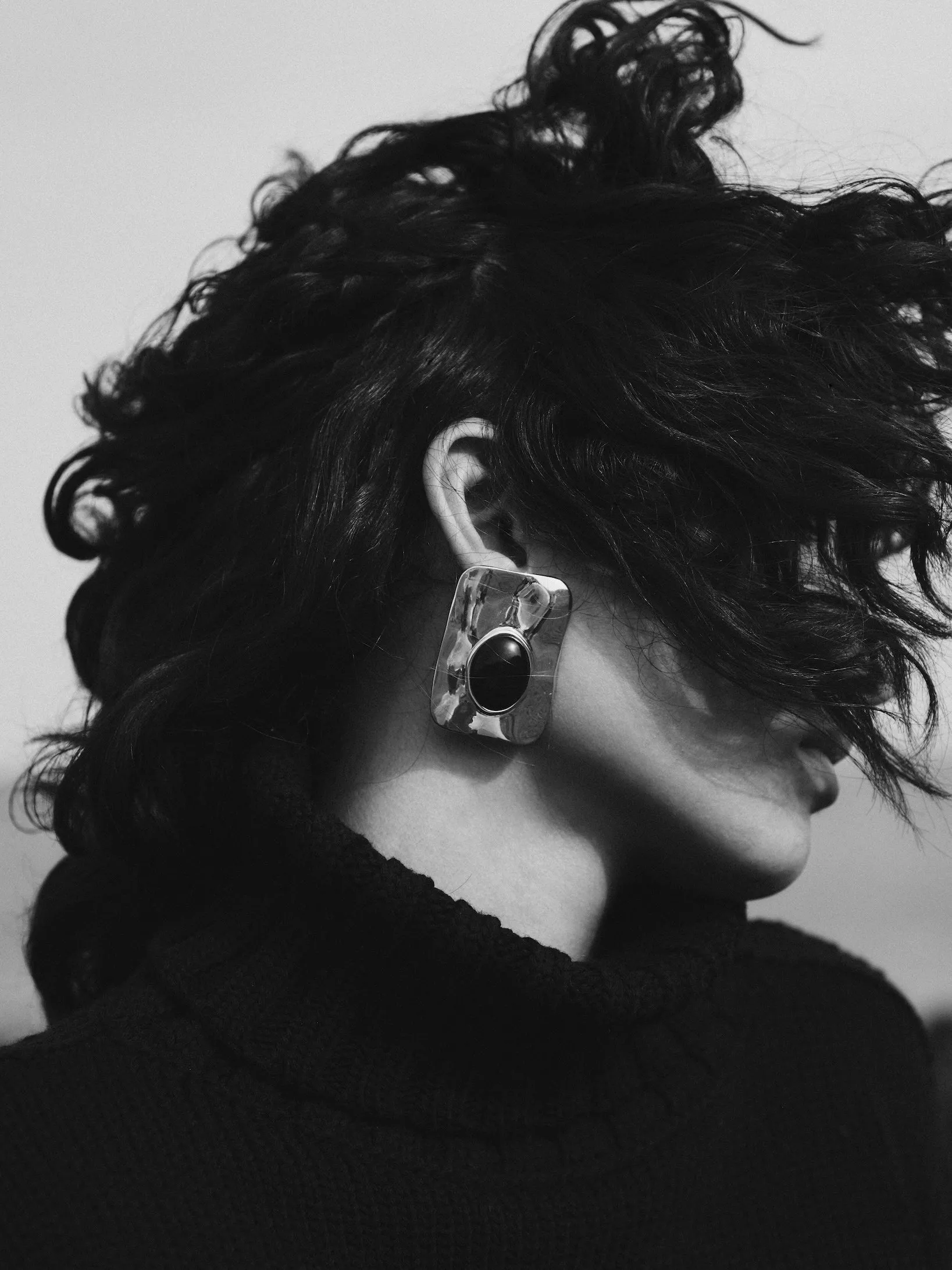 Hammer Stone Earring (Gold/Black) sold by SAME product image thumbnail 2