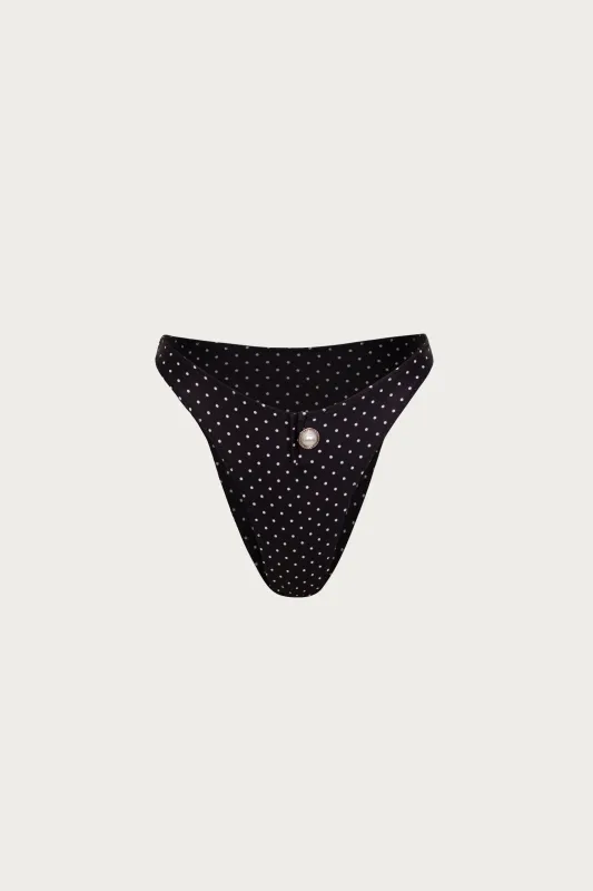 The Grace Bottom (Black Cream Polka Dot) sold by SAME