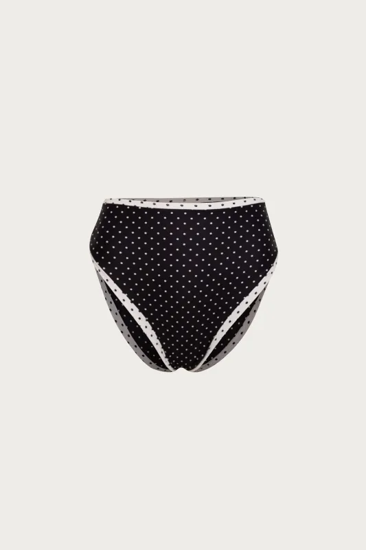 High Rise Bottom (Black Cream Polka Dot/Cream) sold by SAME