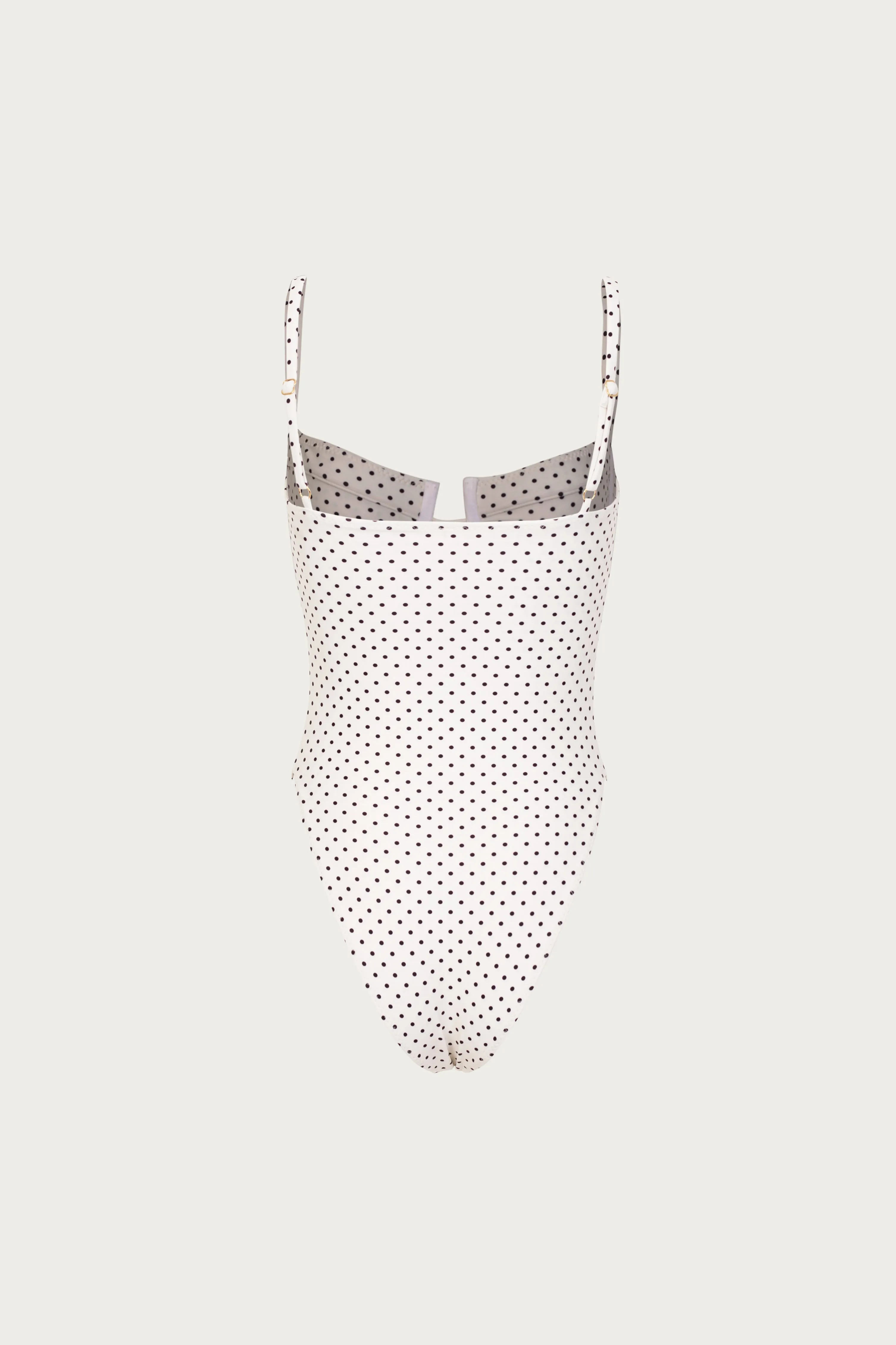 Bustier One Piece (Cream Black Polka Dot) sold by SAME product image thumbnail 3