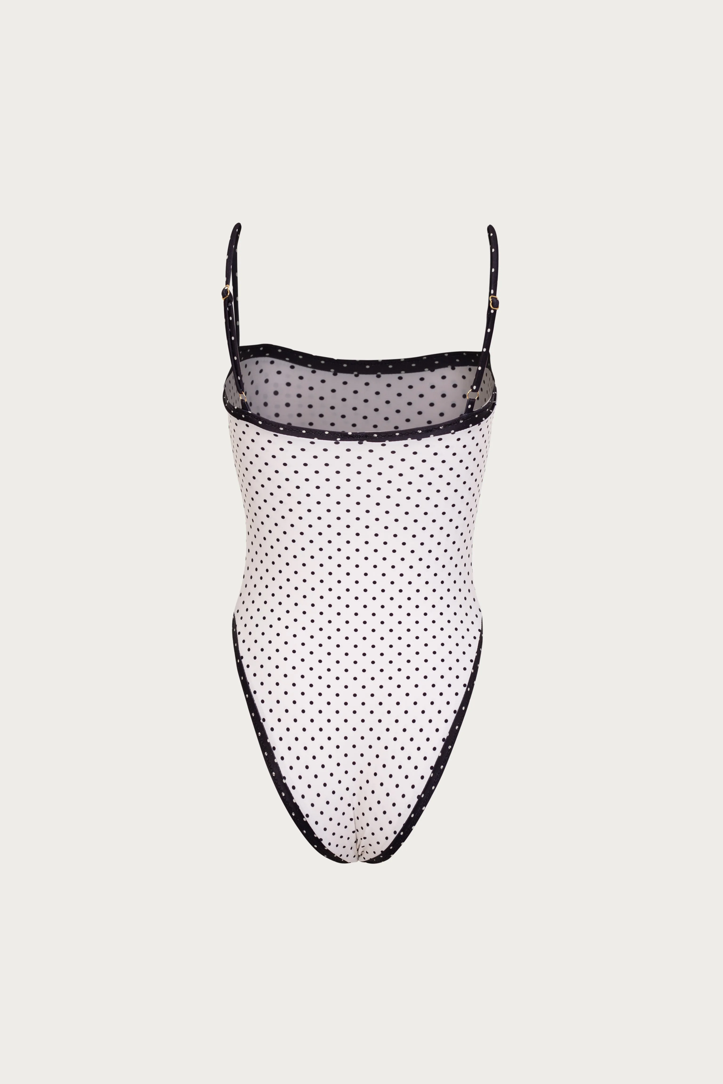 Colorblock One Piece (Cream Black Polka Dot/Black) sold by SAME product image thumbnail 3